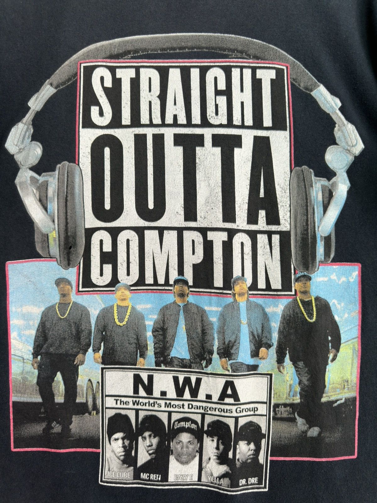 Rap Tees N.W.A Dr.Dre Ice Cube Straight Outta Compton Movie Tee Size US L / EU 52-54 / 3 - 2 Thumbnail