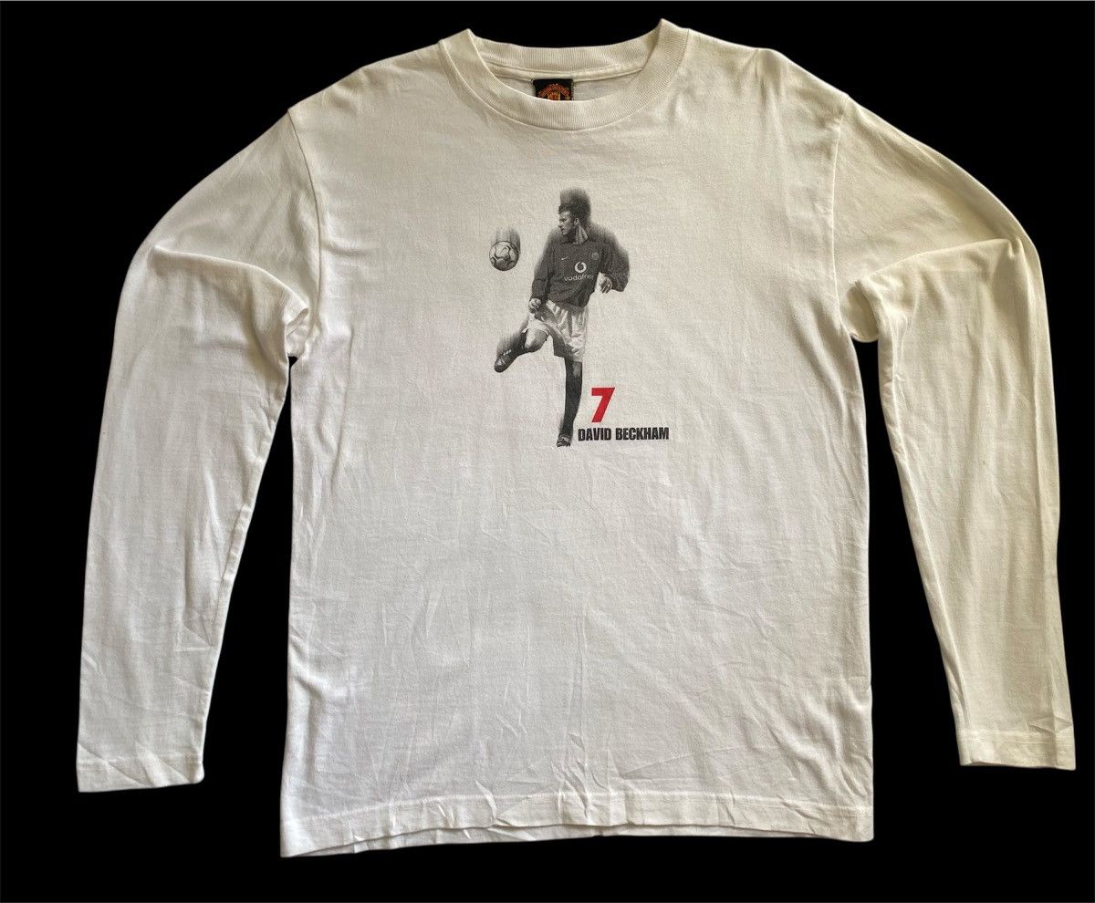 Vintage Vintage David Backham No 7 Long Sleeve Tee Size US S / EU 44-46 / 1 - 1 Thumbnail