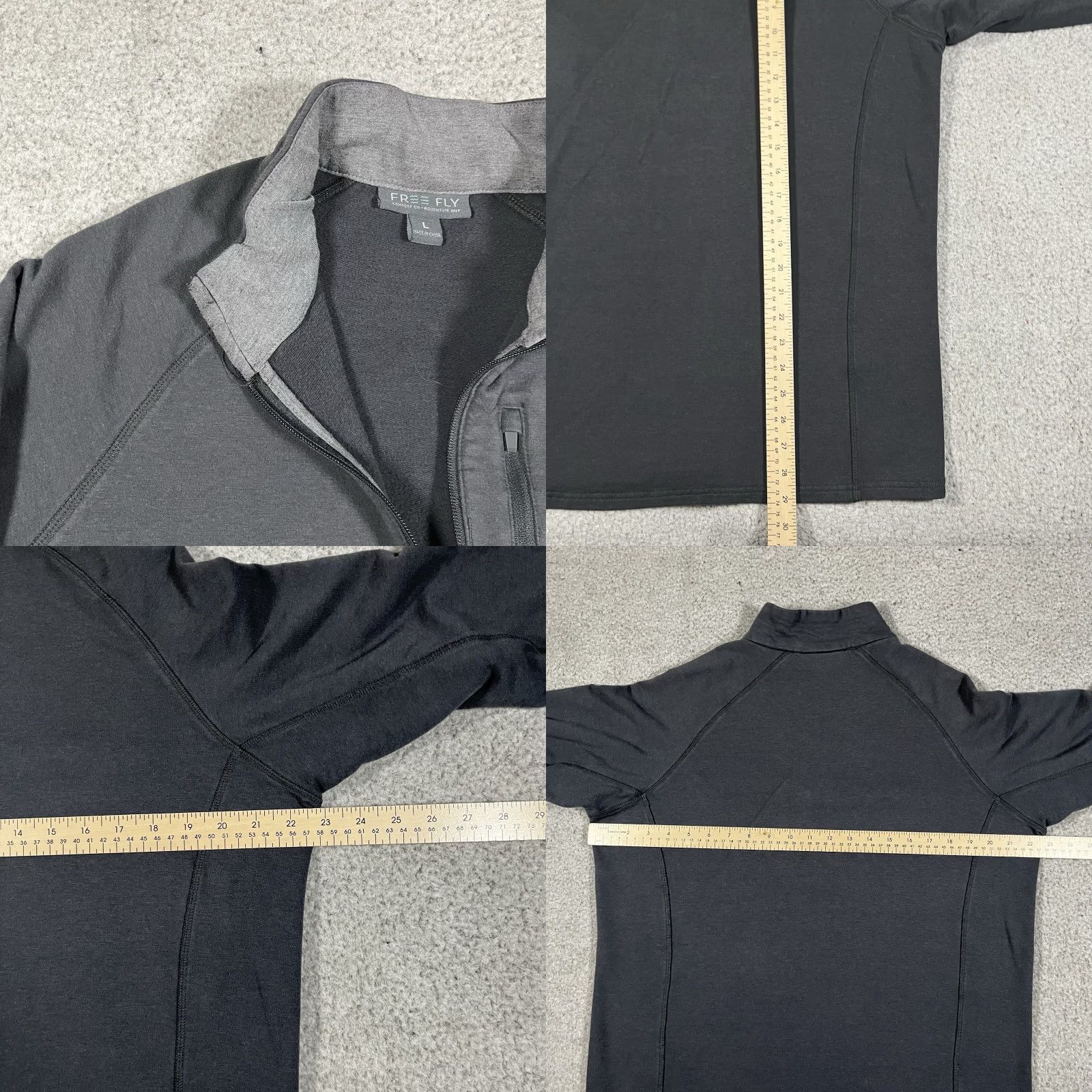 Vintage Free Fly 1/4 Zip Pullover Mens L Bamboo Cotton Performance Sweater Stretch Shirt Size US L / EU 52-54 / 3 - 9 Thumbnail