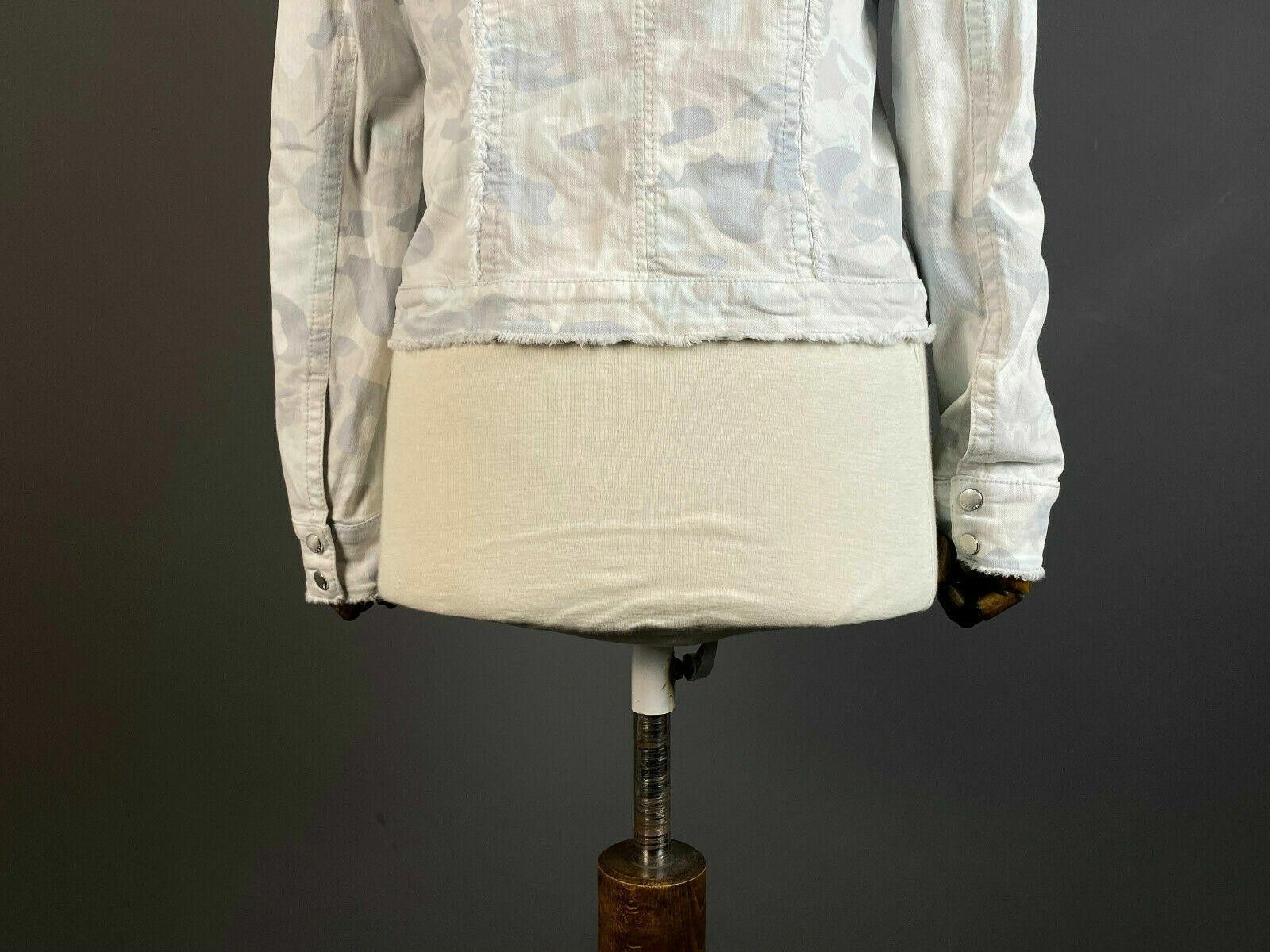 Designer Marc Cain White Camo Designer Cotton Snap Jacket Size 3 Size M / US 6-8 / IT 42-44 - 8 Thumbnail
