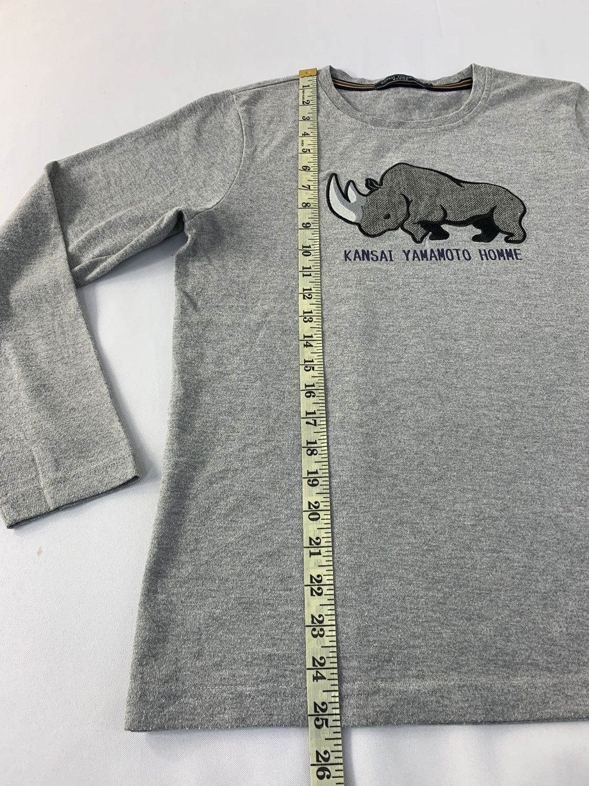 Kansai Yamamoto Kansai Yamamoto Homme Rhino Embroidery Logo Printed Tee Size US S / EU 44-46 / 1 - 9 Thumbnail