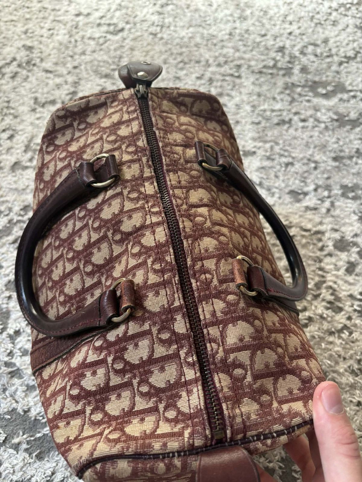 Dior Dior red cherry monogram vintage boston bag 30 Size ONE SIZE - 8 Thumbnail