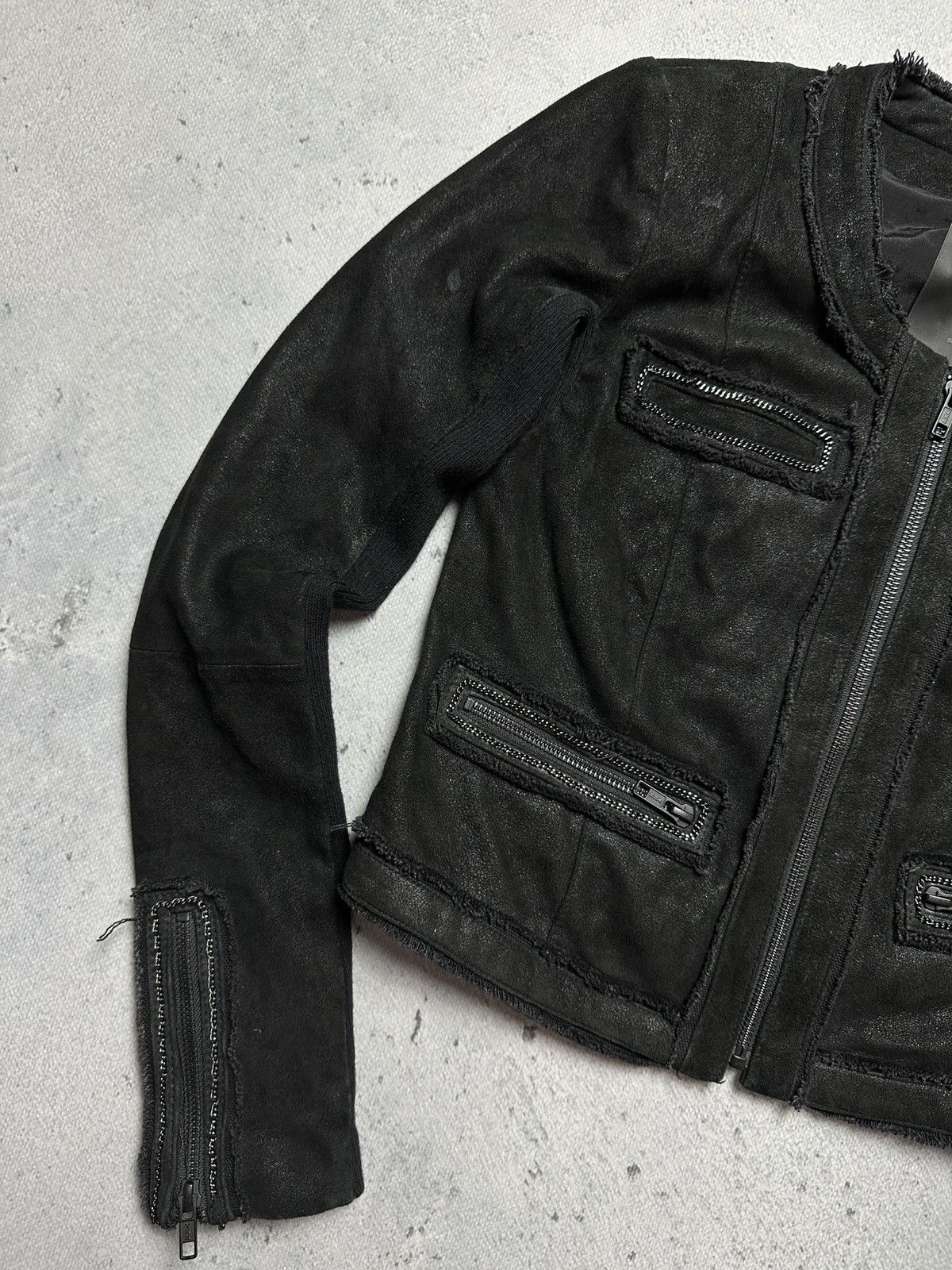 VEDA Veda Leather Biker Short Jacket Hype Avantgarde Lux Item y2k Size S / US 4 / IT 40 - 6 Thumbnail