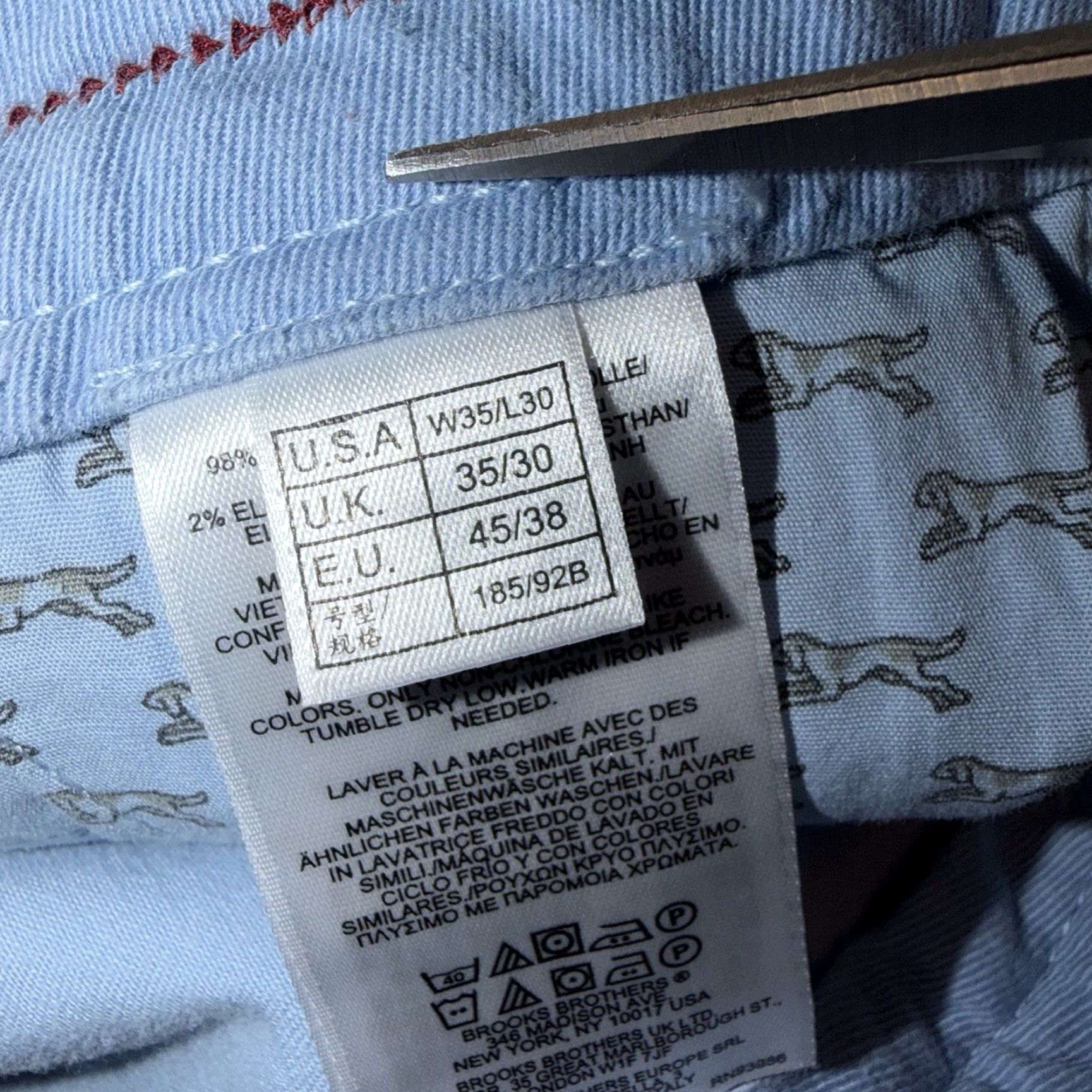 Brooks Brothers Brooks Brothers Red Fleece Dress Pants Mens 35x30 Flat Front Blue Cotton Regular Waist Straight Size 35 Nonspecific? Size US 35 - 6 Thumbnail
