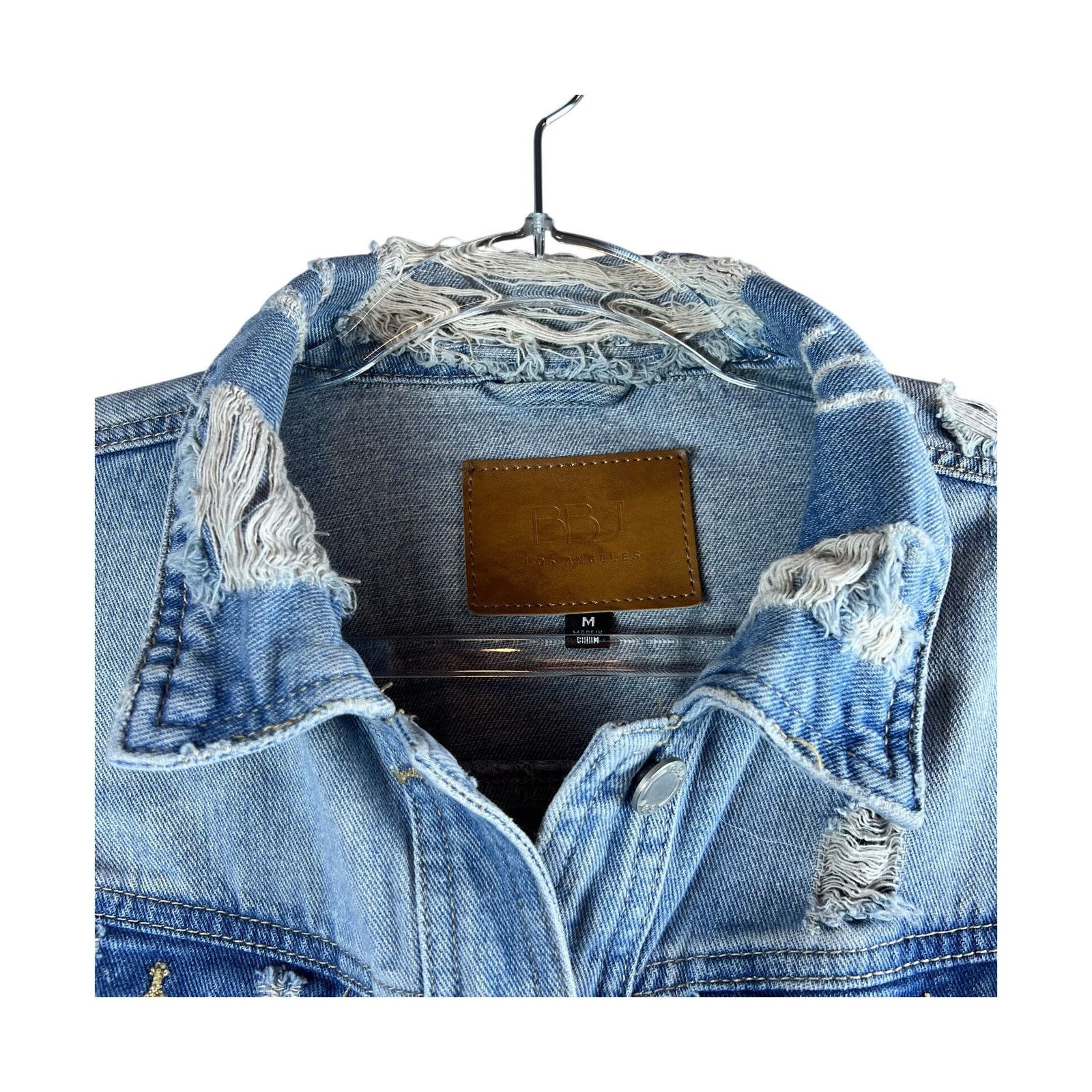 Other BBJ Los Angeles Distressed Denim Jacket Graphic Trucker M Size M / US 6-8 / IT 42-44 - 3 Thumbnail