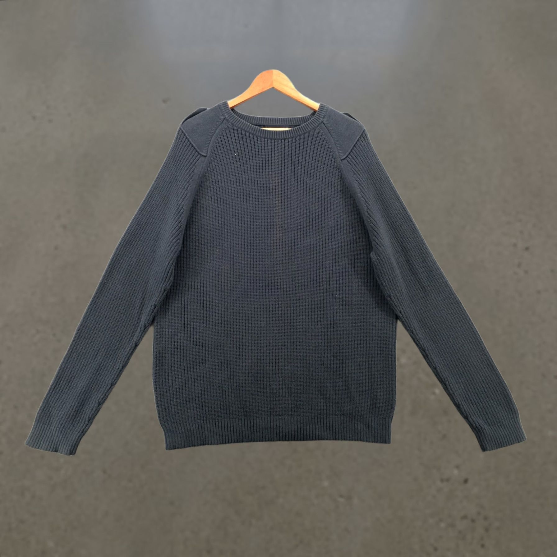 Banana Republic Banana Republic Sweater Mens XL Navy Blue Waffle Knit Long Sleeve Pullover Size US XL / EU 56 / 4 - 1 Thumbnail