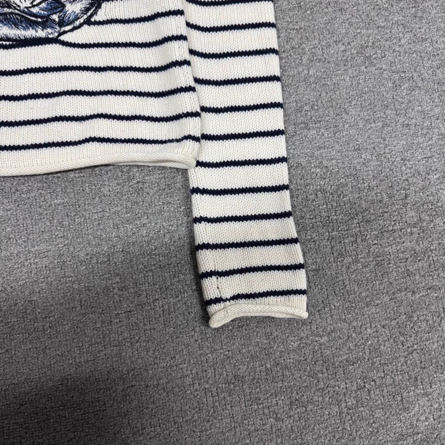 Dior Dior Anchor Embroidery Striped Cashmere 36 99New Size XS / US 0-2 / IT 36-38 - 6 Thumbnail