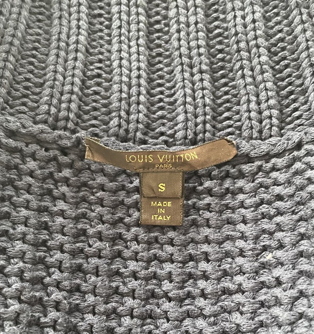 Louis Vuitton Incredible Navy Oversized Heavy Knit Shawl Cardigan Jacket Size US M / EU 48-50 / 2 - 11 Thumbnail