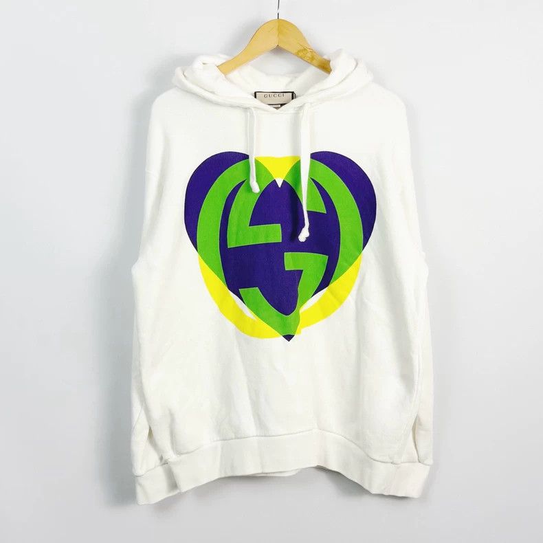 Gucci GucciWhite love logo hooded sweatshirt 2503-Nextarrow Size US M / EU 48-50 / 2 - 1 Thumbnail