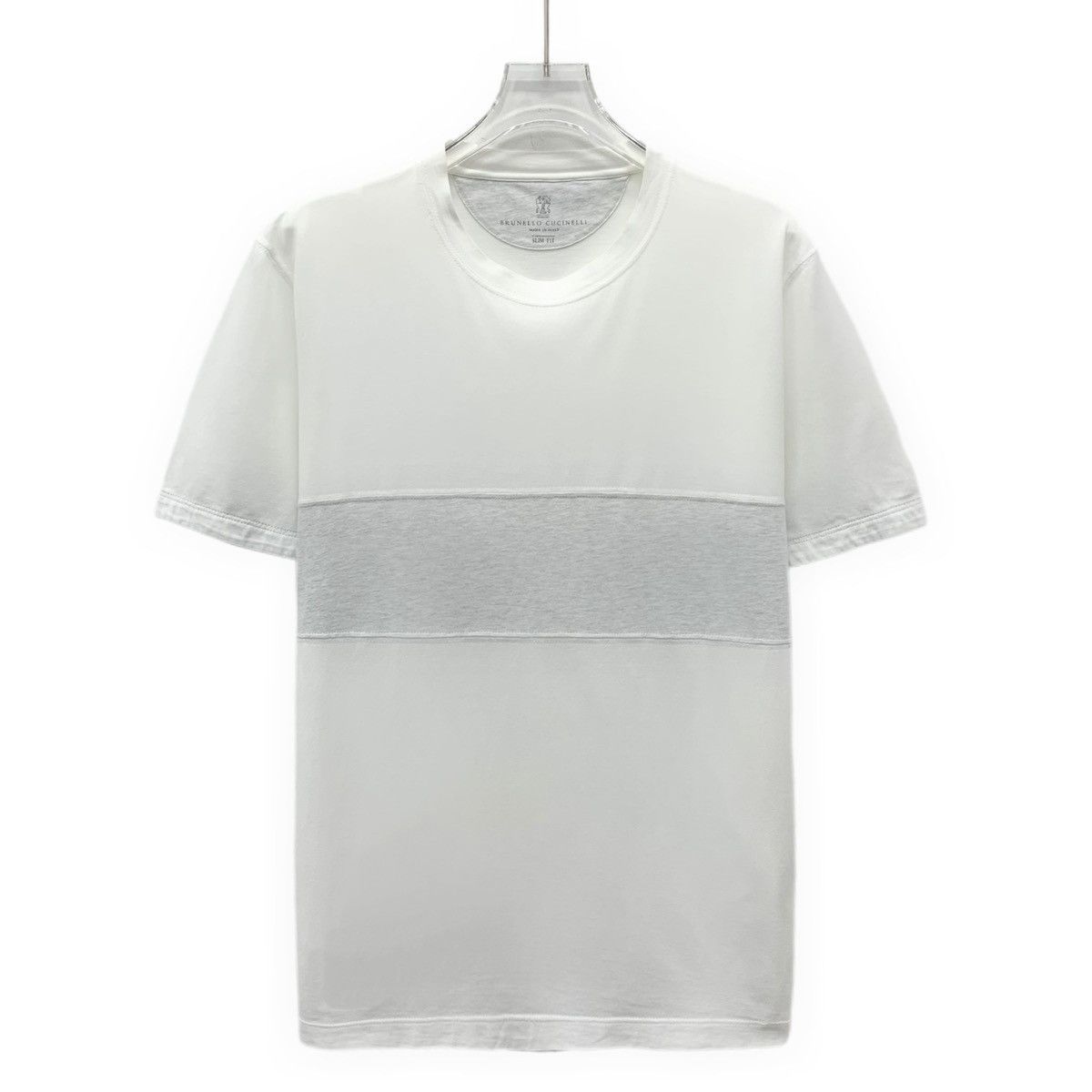 Brunello Cucinelli Brunello Cucinelli White Cotton Short Sleeve T-shirt K26WX Size US S / EU 44-46 / 1 - 1 Thumbnail