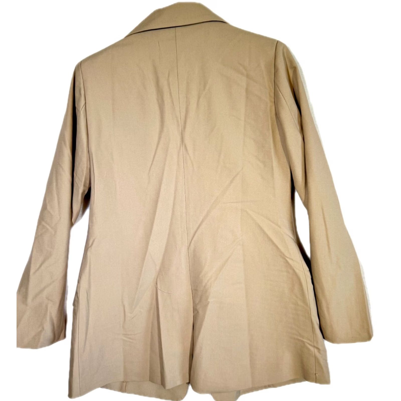 Cider Cider Blazer Jacket S Beige Women’s Polyester Tweed Notch Lapel Machine Wash Size S / US 4 / IT 40 - 6 Thumbnail