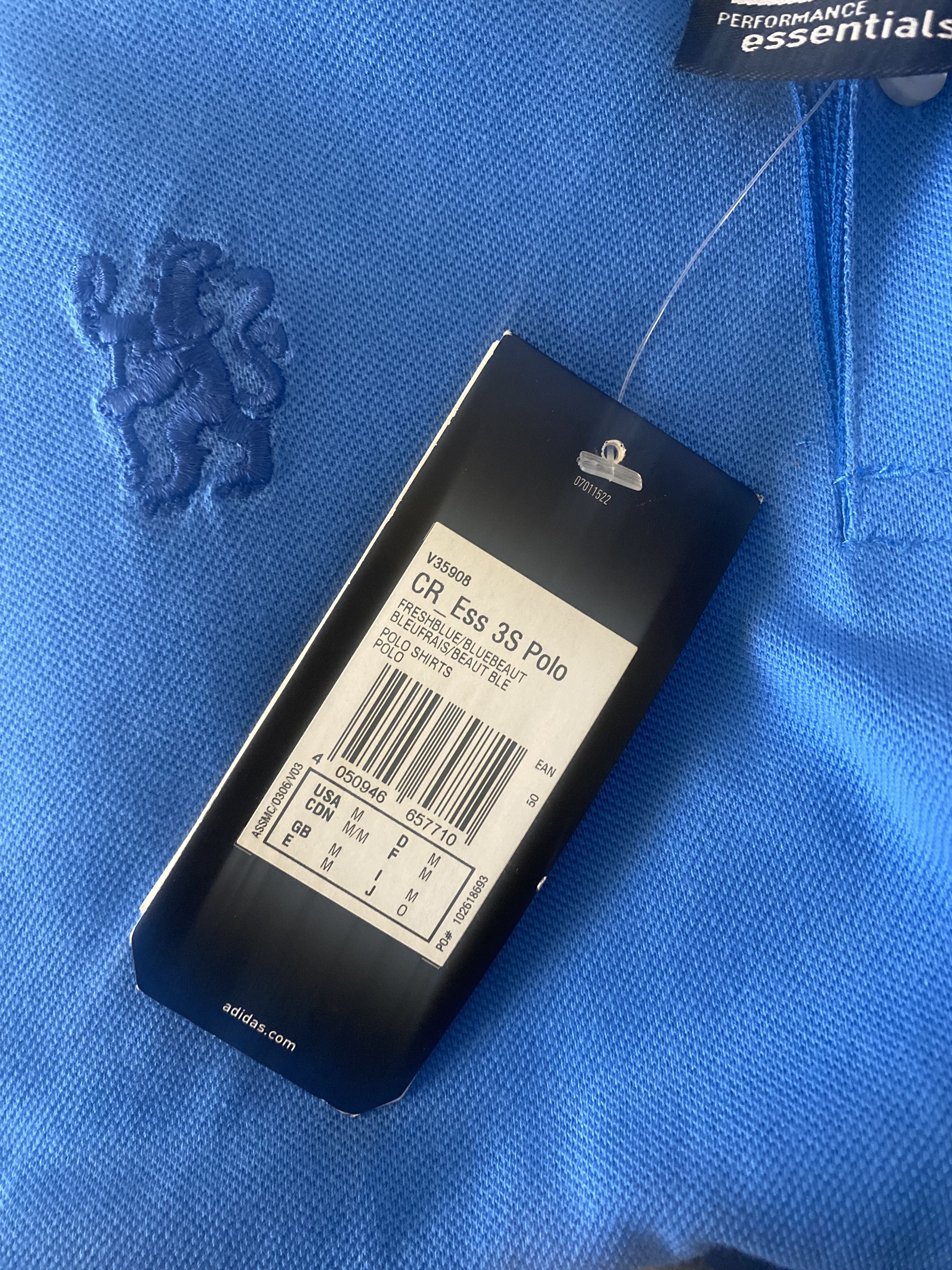 Adidas Polo NEW with tag CHELSEA F.C. 2010 - Adidas - L - UNIQUE Size US L / EU 52-54 / 3 - 5 Thumbnail