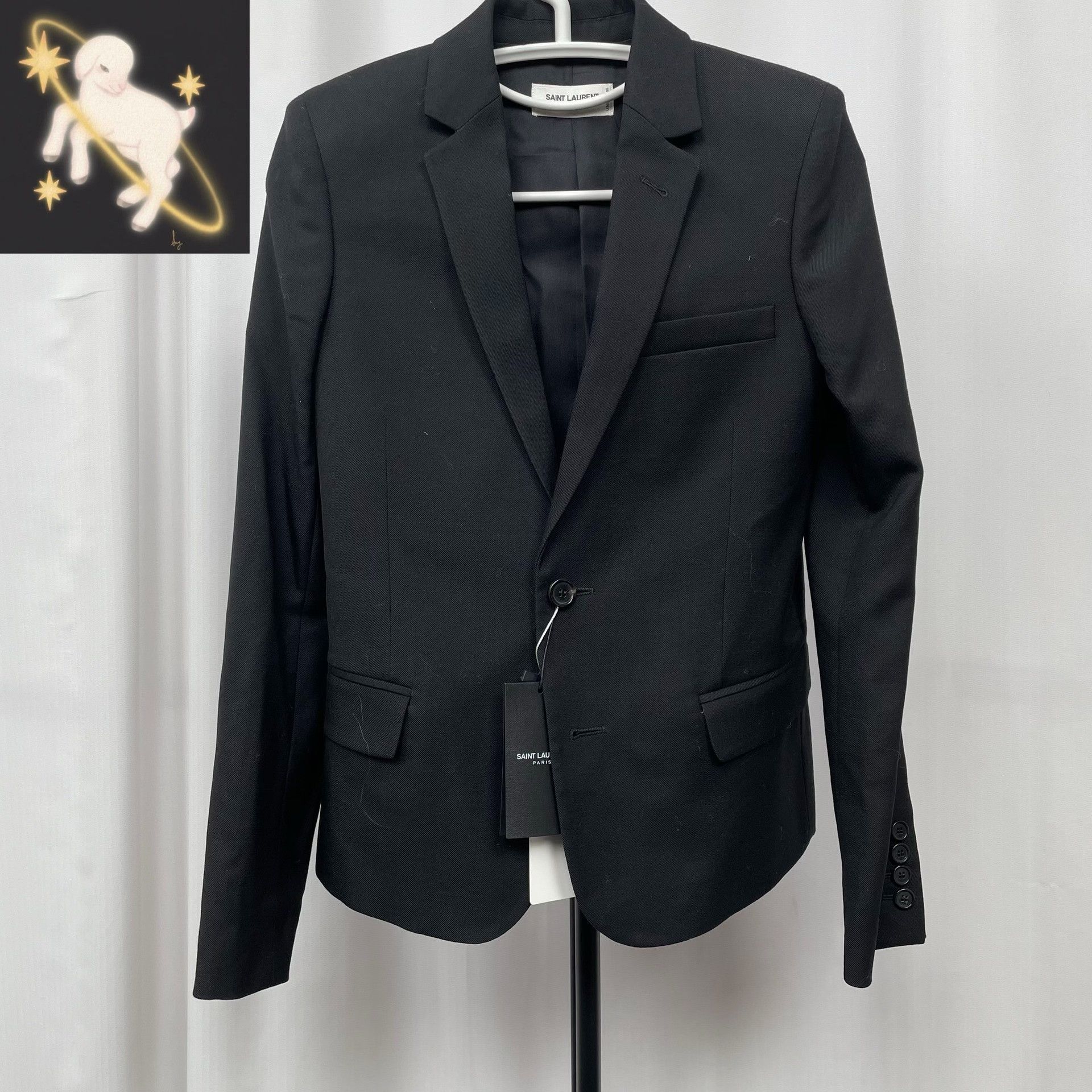 Saint Laurent Paris Saint Laurent Black Blazer Size XXS / US 00 / IT 34 - 1 Thumbnail