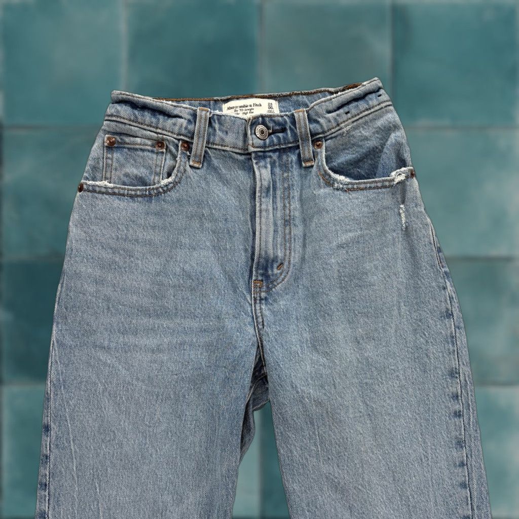 Abercrombie & Fitch Abercrombie & Fitch Jeans Womens 90s High Rise Curve Love 24/00S Blue Size 24" / US 00 / IT 34 - 1 Thumbnail