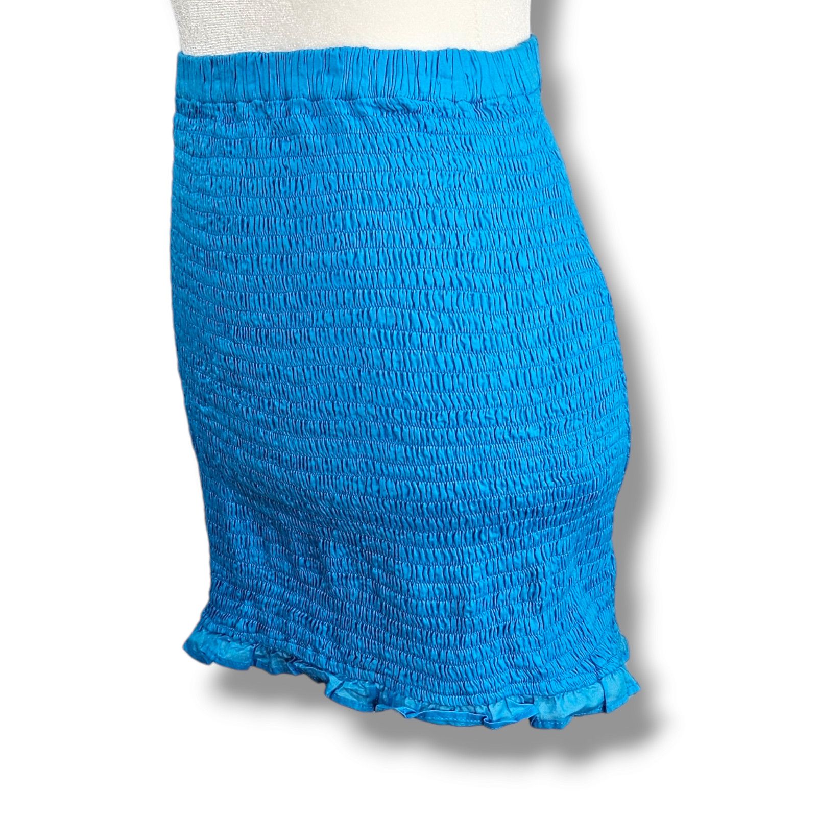 FAITHFULL NWT Faithfull the Brand Esti Mini Skirt Sz. 8 Turquoise Size 30" / US 8 / IT 44 - 2 Thumbnail