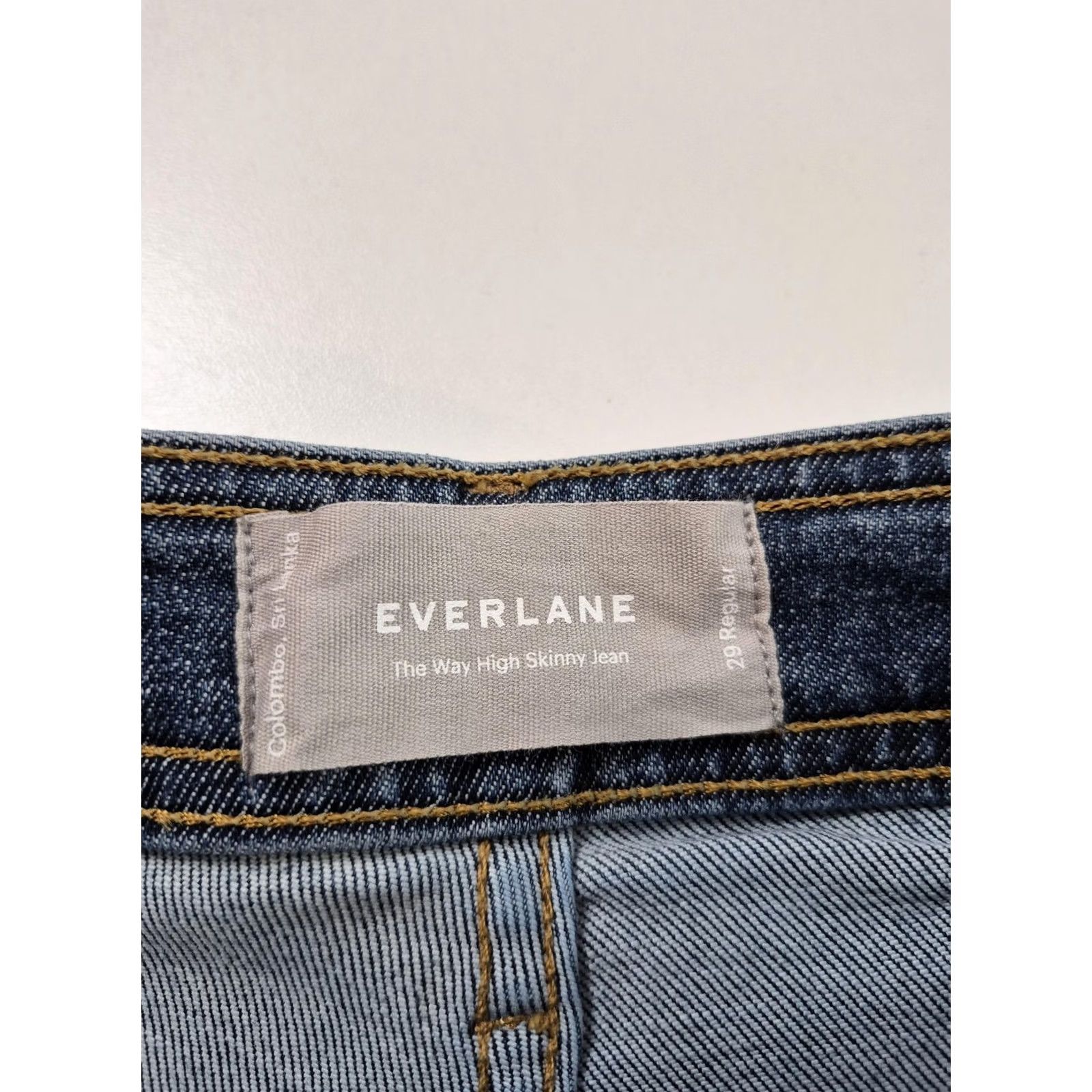 Everlane VINTAGE Everlane The Way-High Skinny Jeans Womens 29 Blue High Rise Stretch Size 29" - 5 Thumbnail