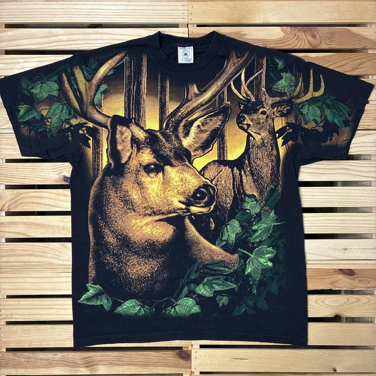 Delta Vintage Deer's Black AOP Nature Tee Size Large Size US L / EU 52-54 / 3 - 1 Thumbnail