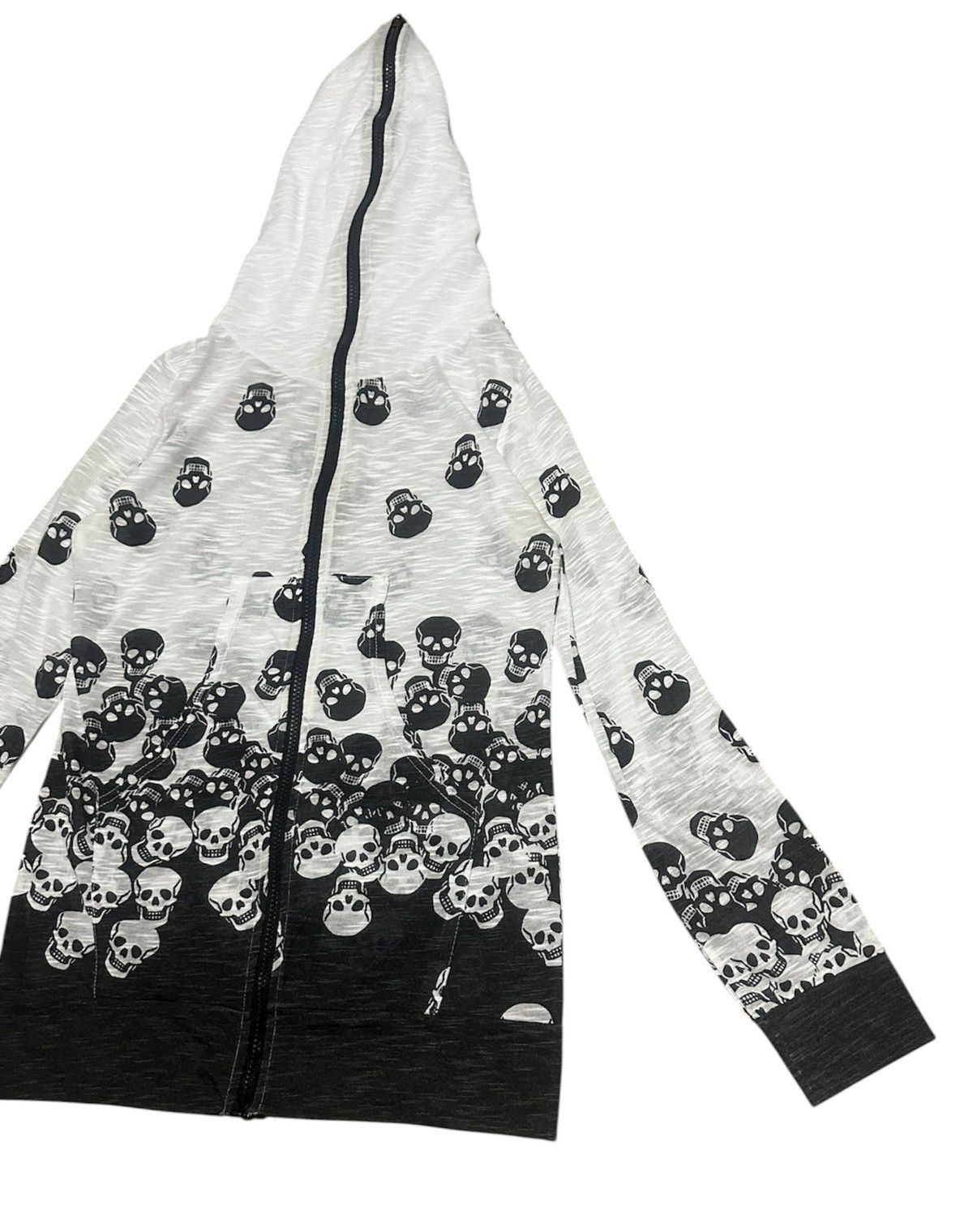 Japanese Brand Vintage Japanese Skull Full Zipper Hoodie By Denny Rose Size US S / EU 44-46 / 1 - 3 Thumbnail