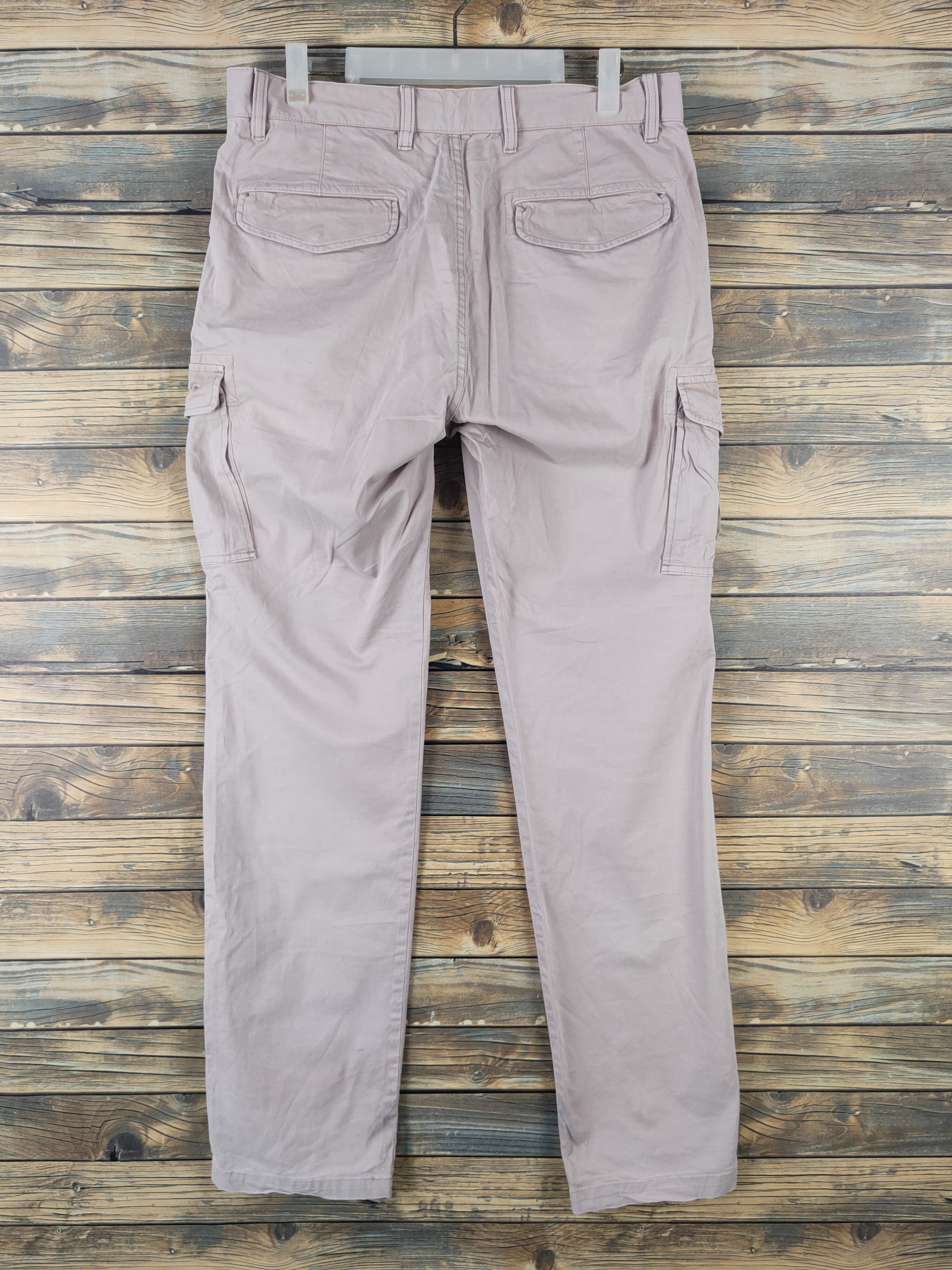 Japanese Brand DL Uniqlo Light Peach Multipocket Cargo Pants #2144 Size 33" - 7 Thumbnail
