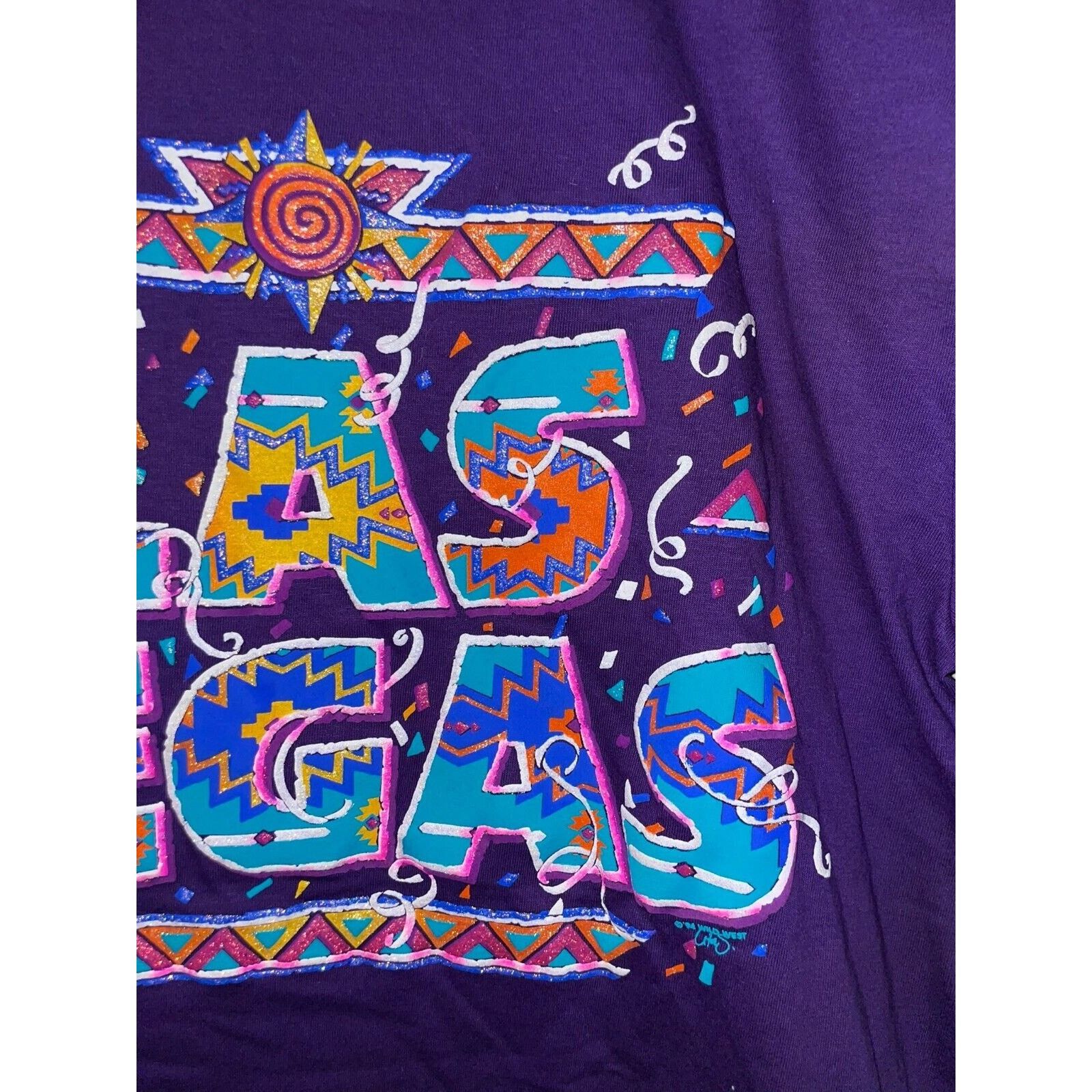 Jerzees Vintage Las Vegas Shirt Native American Tee VTG 90s Large Size US L / EU 52-54 / 3 - 4 Thumbnail