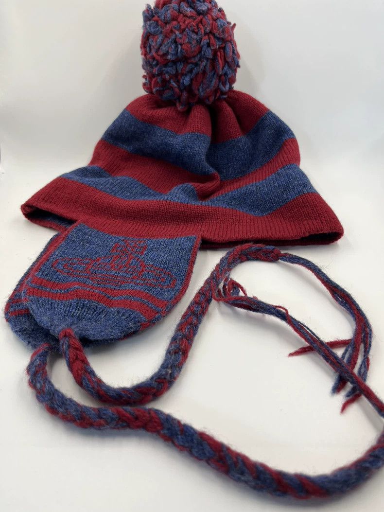 Vivienne Westwood Vivienne Westwood Moon hat Red and blue striped ear protec Size ONE SIZE - 1 Thumbnail