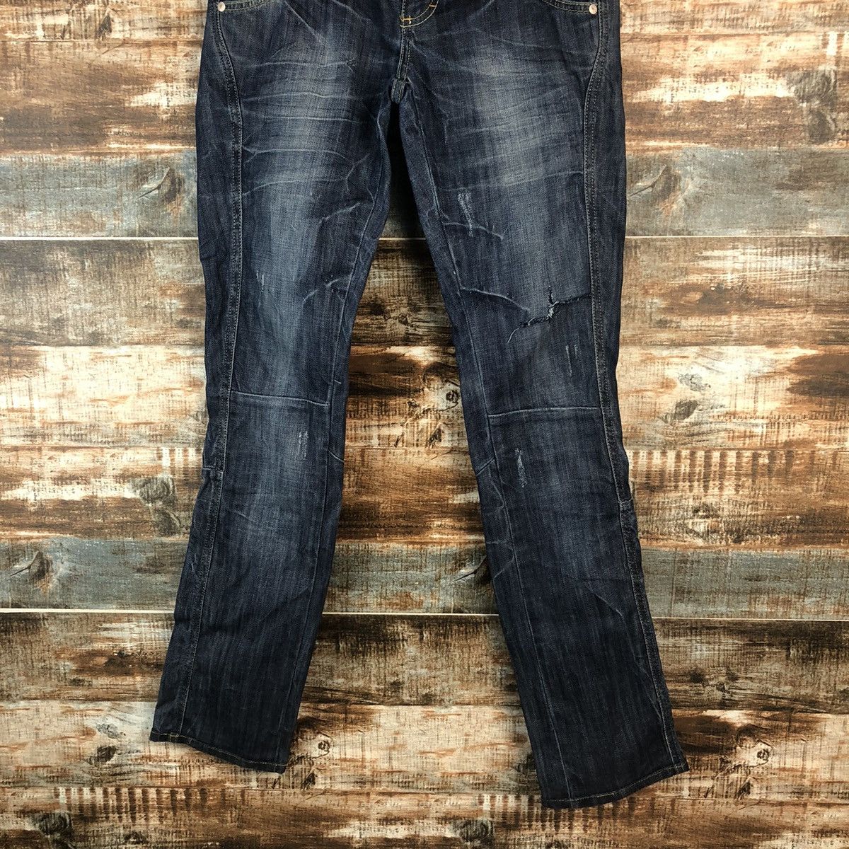 Japanese Brand TRF Denim Distressed Denim Pants #A2113 Size 28" / US 6 / IT 42 - 3 Thumbnail