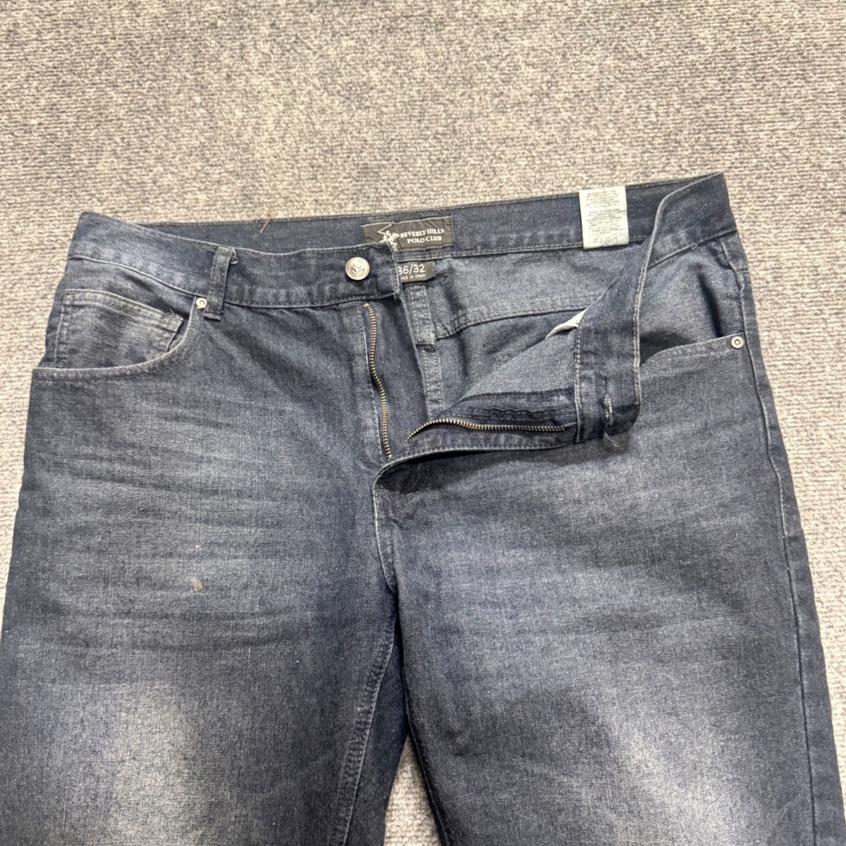 Vintage VINTAGE Beverly Hills Polo Club Denim Jeans Men's 36x32 Dark Washed Blue Straight Jeans Mens 36 Regular Blue Vintage Washed Distressed Size US M / EU 48-50 / 2 - 3 Thumbnail