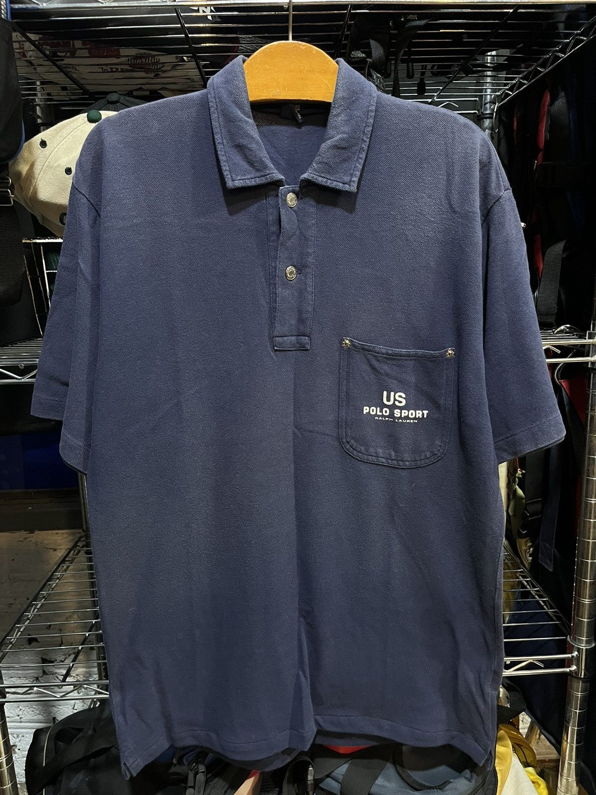 Polo Ralph Lauren US Polo Sport Ralph Lauren Pocket Shirt 90s Size US M / EU 48-50 / 2 - 1 Thumbnail