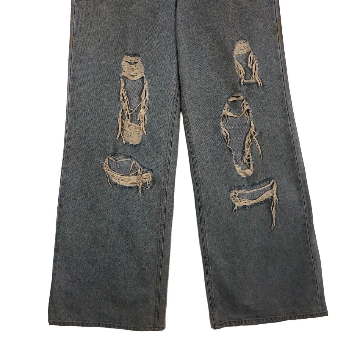 Japanese Brand DISTRESSED DENIM JEANS PUNK DESIGN EMODA JAPAN ISSEY MIYAKE Size US 26 / EU 42 - 5 Thumbnail