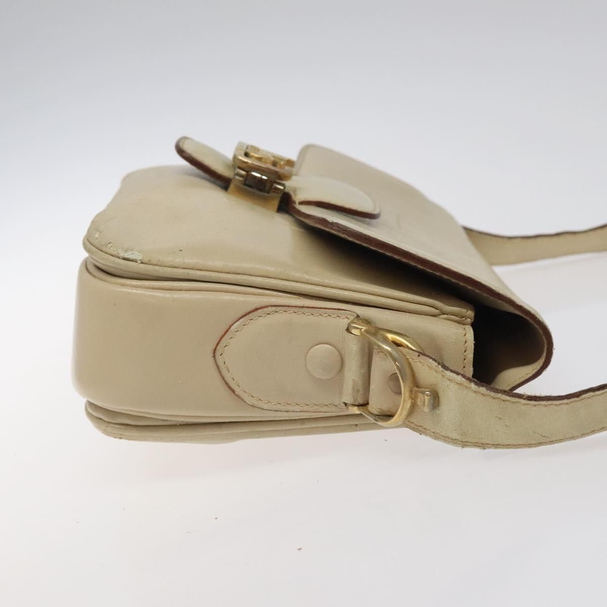 Celine CELINE Shoulder Bag Leather White Gold Size ONE SIZE - 4 Thumbnail