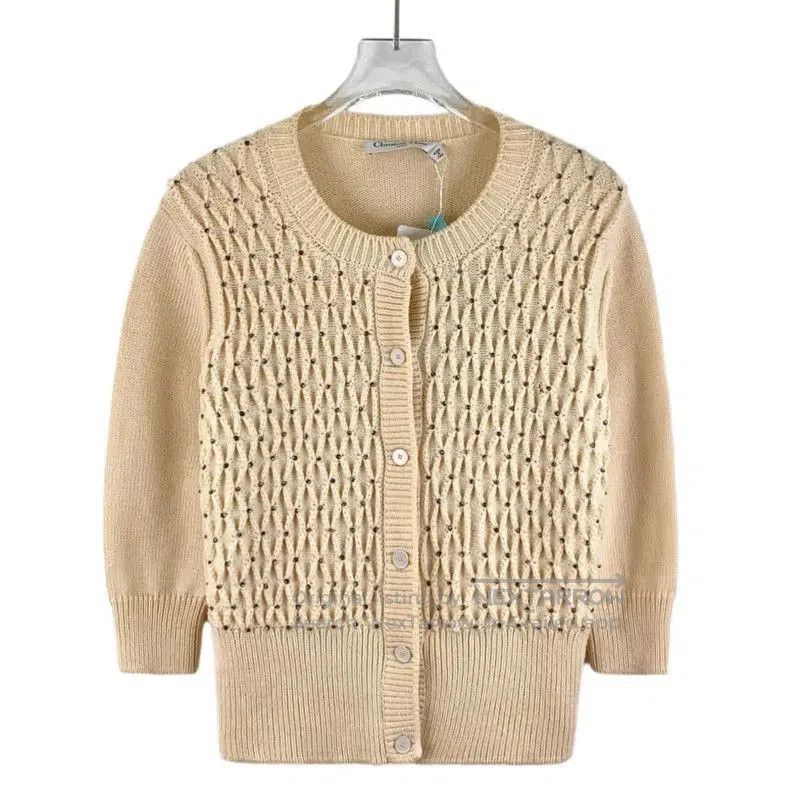 Dior Beige Wool Cardigan for Women .