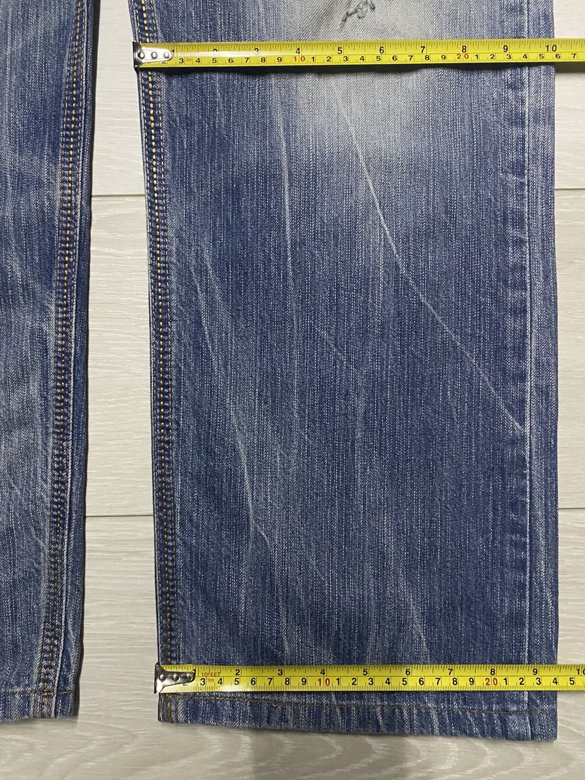 Junya Watanabe Vintage Edwin XVS Faded Wash Thunder Buckle Back Distressed Size US 37 - 16 Thumbnail