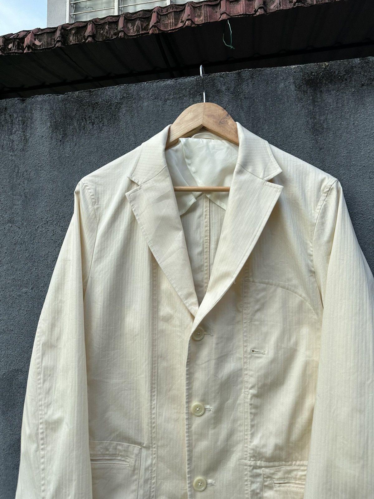 Japanese Brand 👹John Pearce London Cream Chore Jacket Size US S / EU 44-46 / 1 - 4 Thumbnail