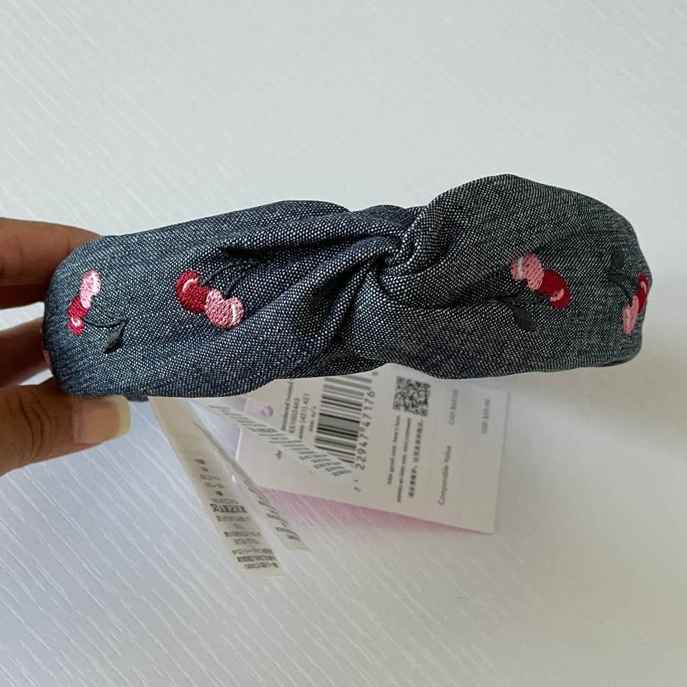 Kate Spade Kate Spade Cherry Denim Twisted Headband One size Size ONE SIZE - 5 Thumbnail
