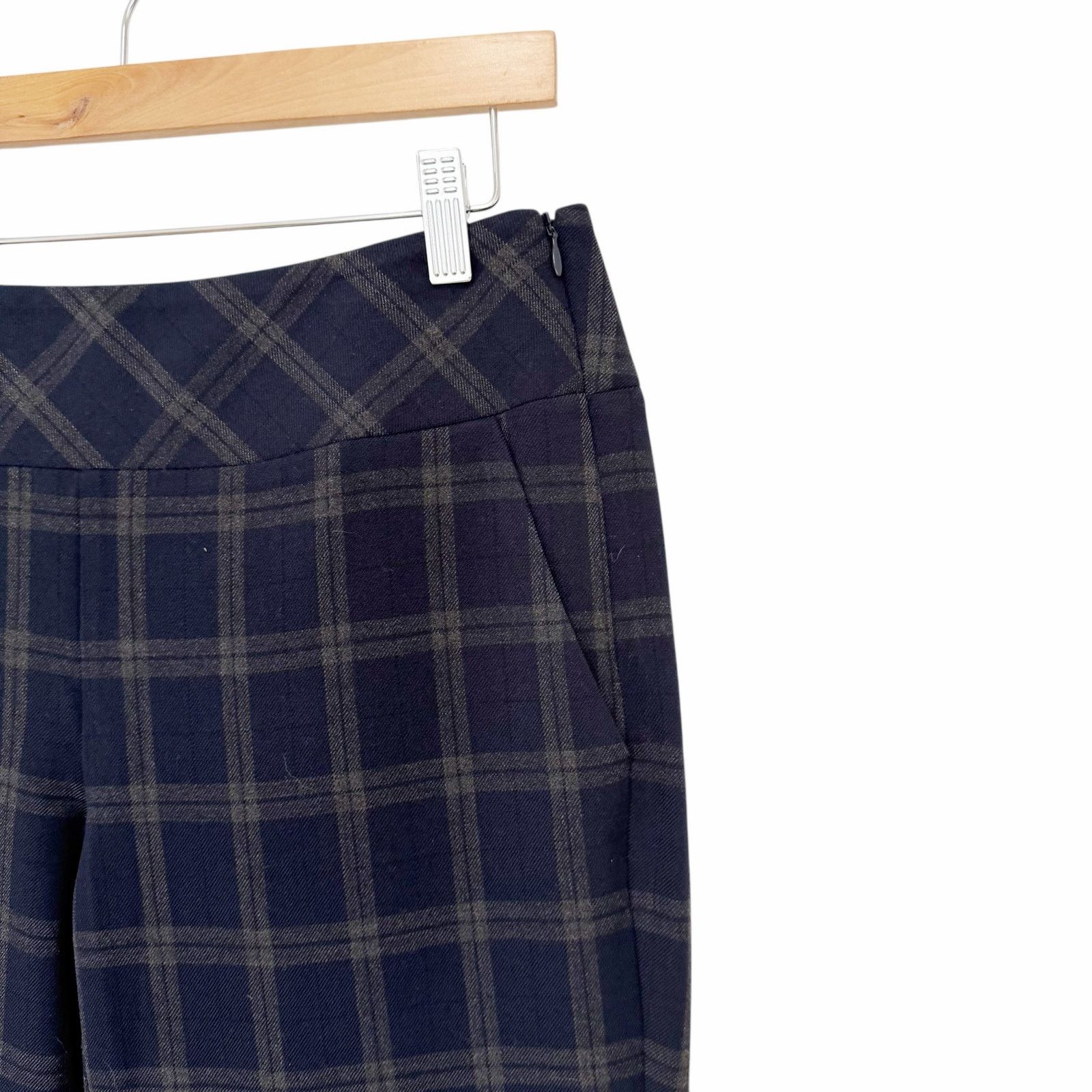 Other Cabi Navy Plaid Connery Trousers Sz 6 Size 28" / US 6 / IT 42 - 2 Thumbnail