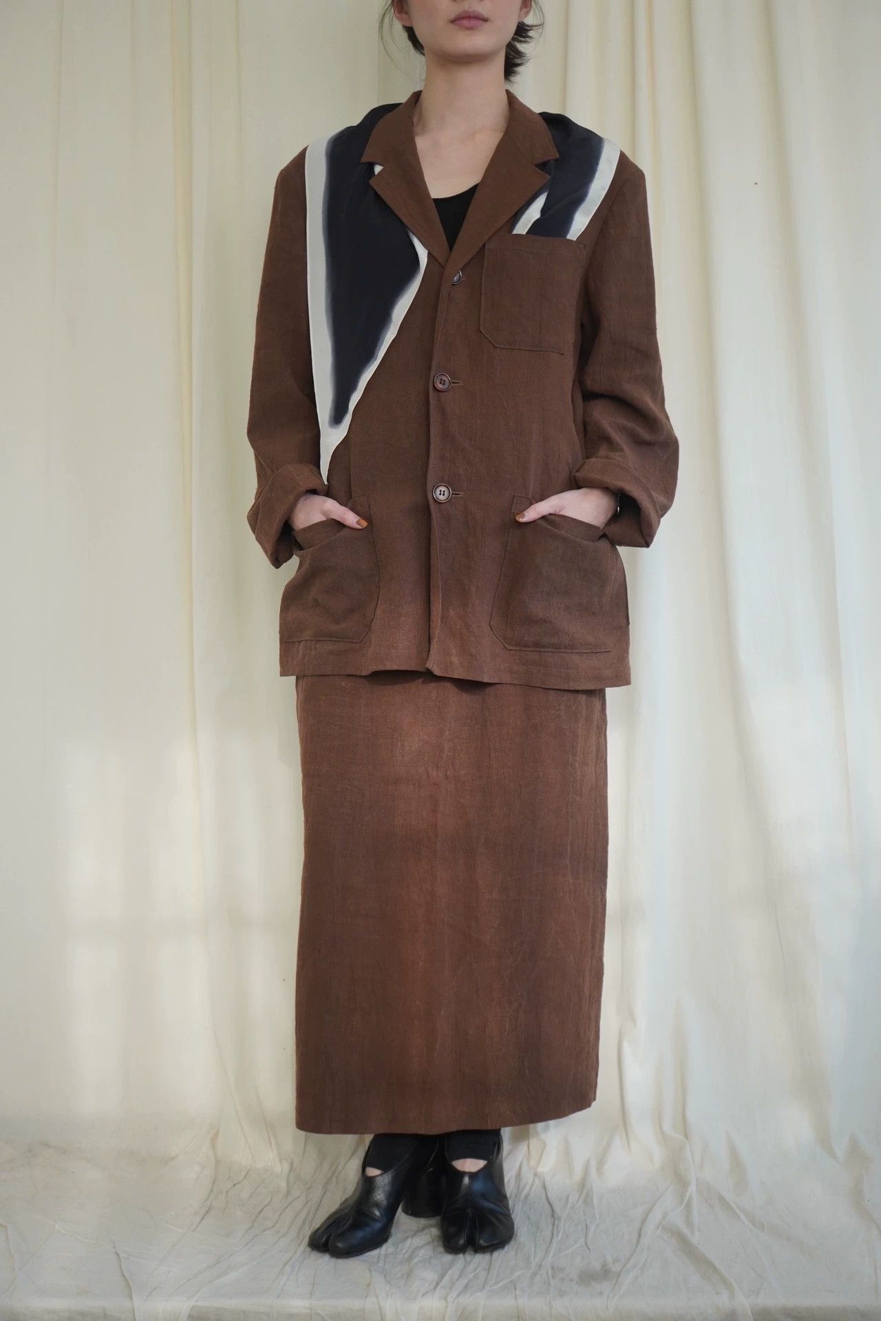Y's Y's 1991ss Tea Linen Suit M Size XS / US 0-2 / IT 36-38 - 2 Thumbnail