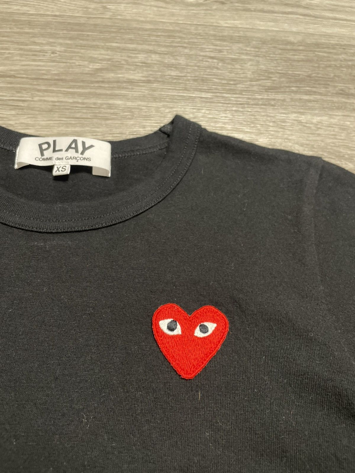 Comme des Garcons Comme Des Garsons Play Heart Logo Black T-Shirt Y2K Size XS / US 0-2 / IT 36-38 - 6 Thumbnail