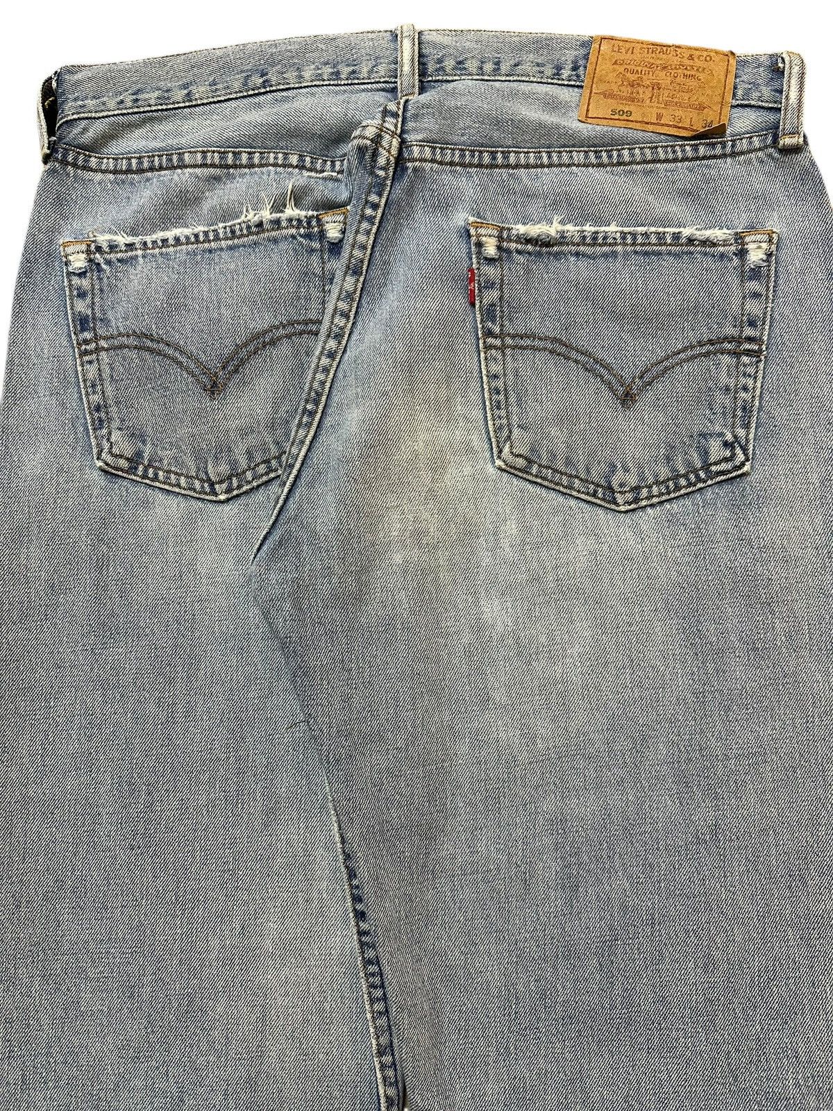 Levi's Vintage Japan 80s Levis 509 Blue Faded Wash Distressed Jeans Size US 33 - 6 Thumbnail