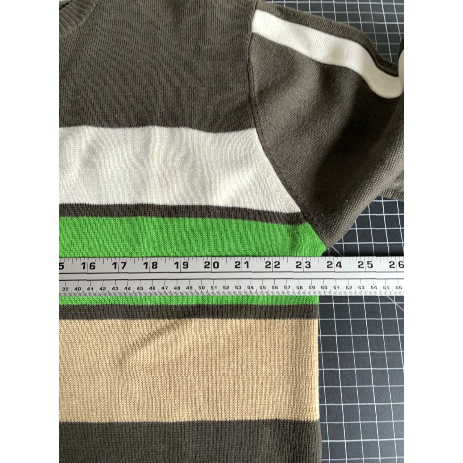Vintage VINTAGE Y2K Striped Pattern Sweater Men’s Large Brown Green Acrylic Knit Japan Made Size US L / EU 52-54 / 3 - 5 Thumbnail