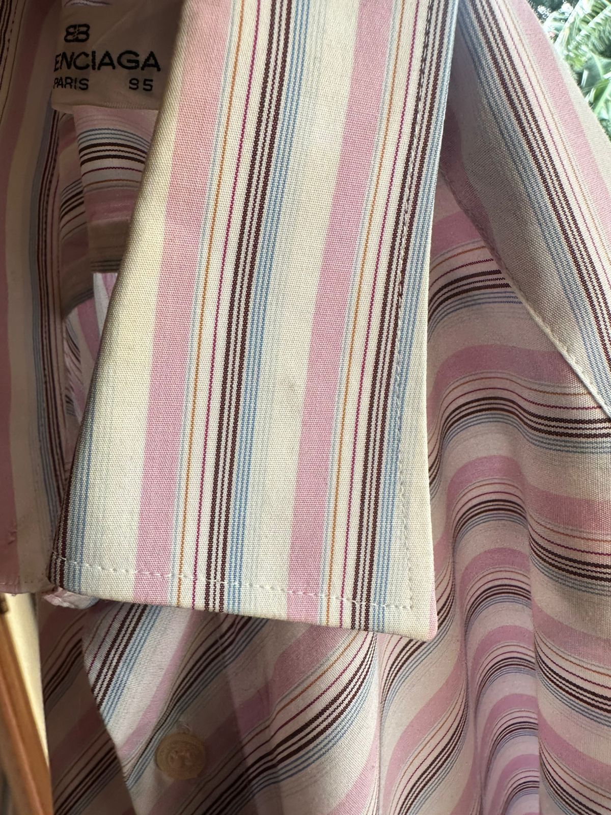 Balenciaga vintage balenciaga diagonal stripe short sleeve shirt Size US M / EU 48-50 / 2 - 4 Thumbnail