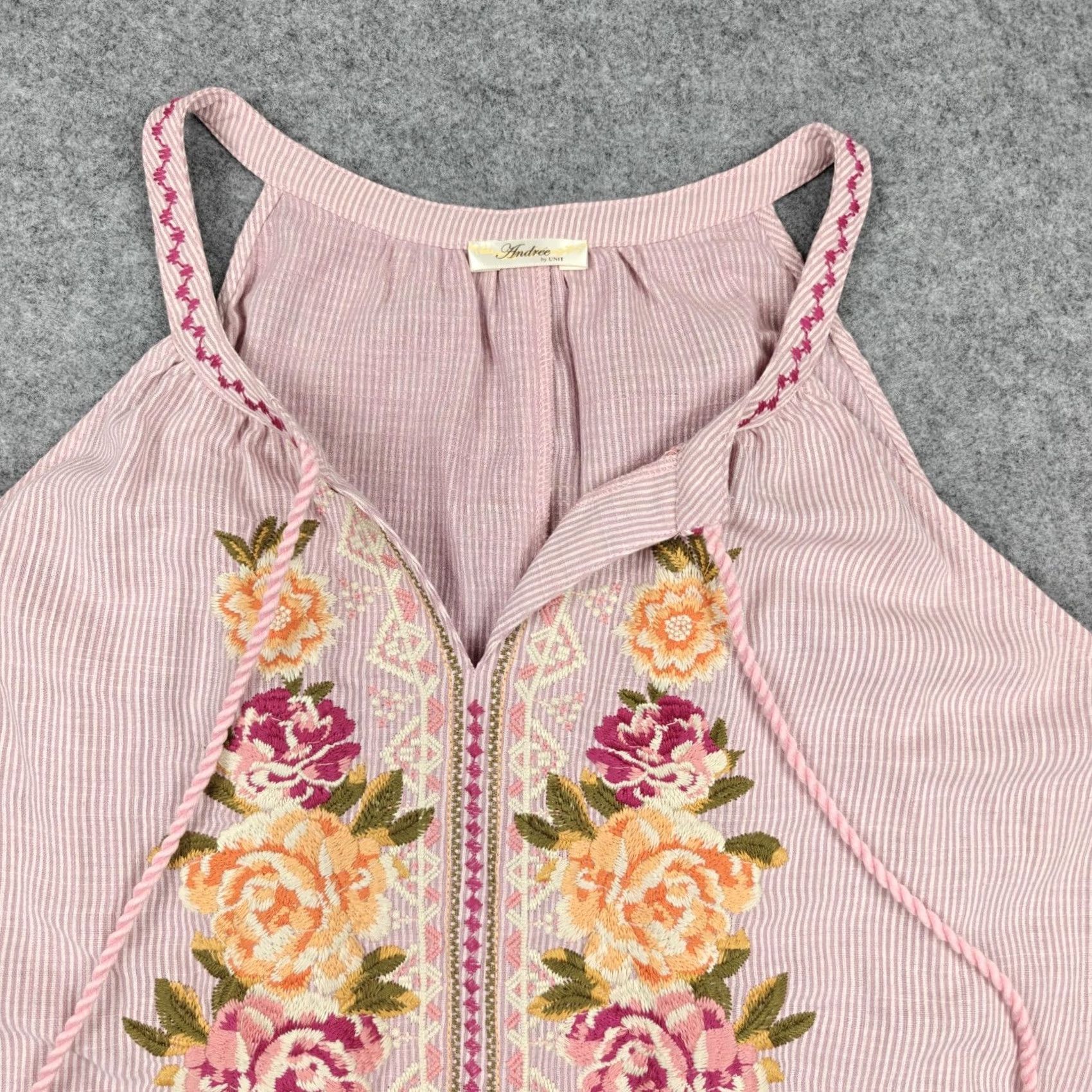 Vintage Andree By Unit Pink Tunic Tank Women Large - Boho Style Casual Size L / US 10 / IT 46 - 2 Thumbnail