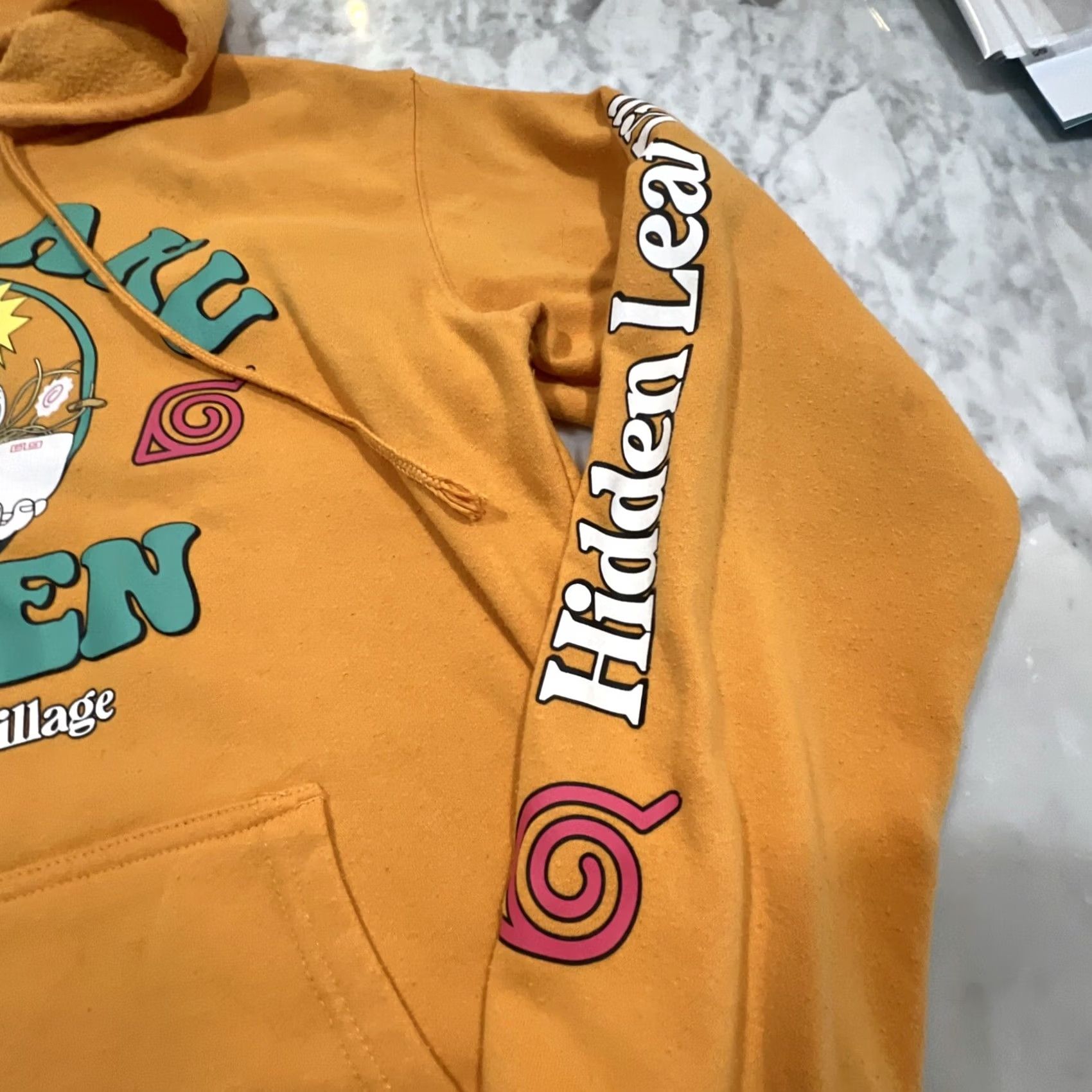 Vintage NARUTO ICHIRAKU RAMEN Hooded Pullover Orange Long Sleeve Graphics Mens Small Size US S / EU 44-46 / 1 - 4 Thumbnail
