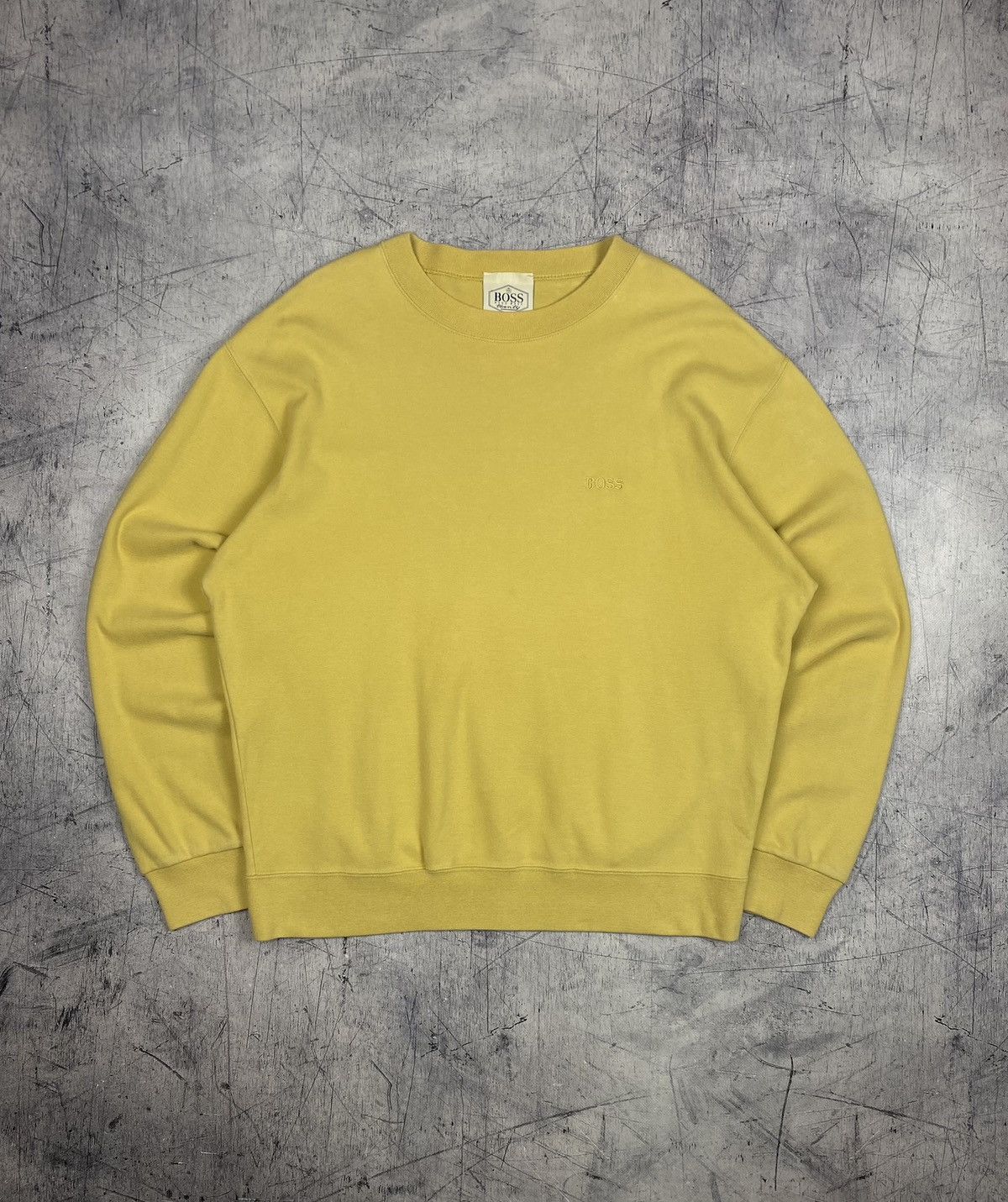 Hugo Boss Vintage 90s Hugo Boss Heritage Crewneck Sweatshirt Yellow Size US L / EU 52-54 / 3 - 2 Thumbnail