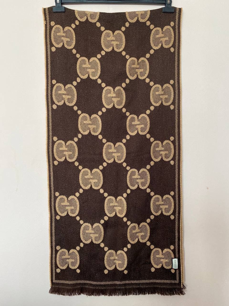 Designer × Gucci 📌 GUCCI Scarf GG Logo 'Lady Nest Lux' - Brown/beige/gold Size ONE SIZE - 4 Thumbnail