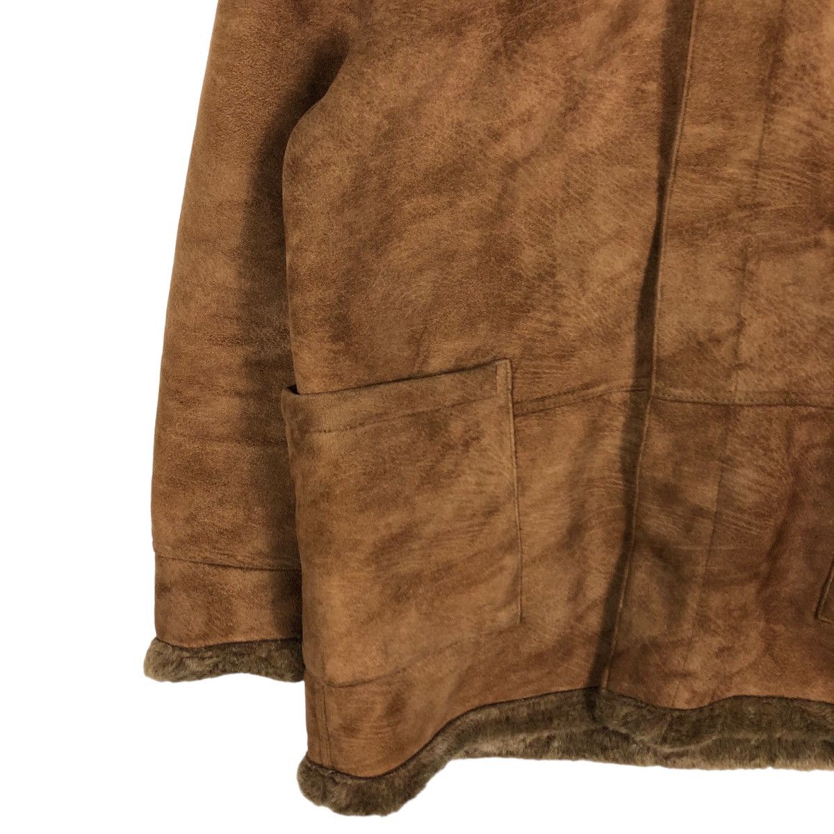 Japanese Brand 🔥90’s Vintage Carter’s Moleskin Leather Mink Fur Hoodie Size US L / EU 52-54 / 3 - 4 Thumbnail