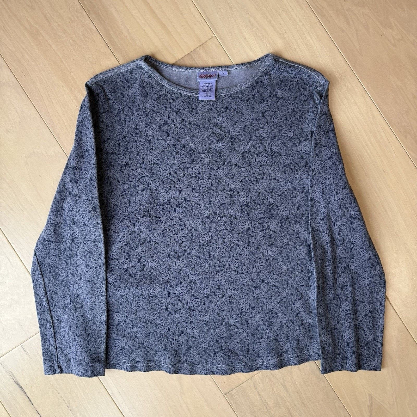 Gramicci × Vintage Vintage Gramicci Shirt Women's L Purple Paisley Long Sleeve Size L / US 10 / IT 46 - 2 Thumbnail