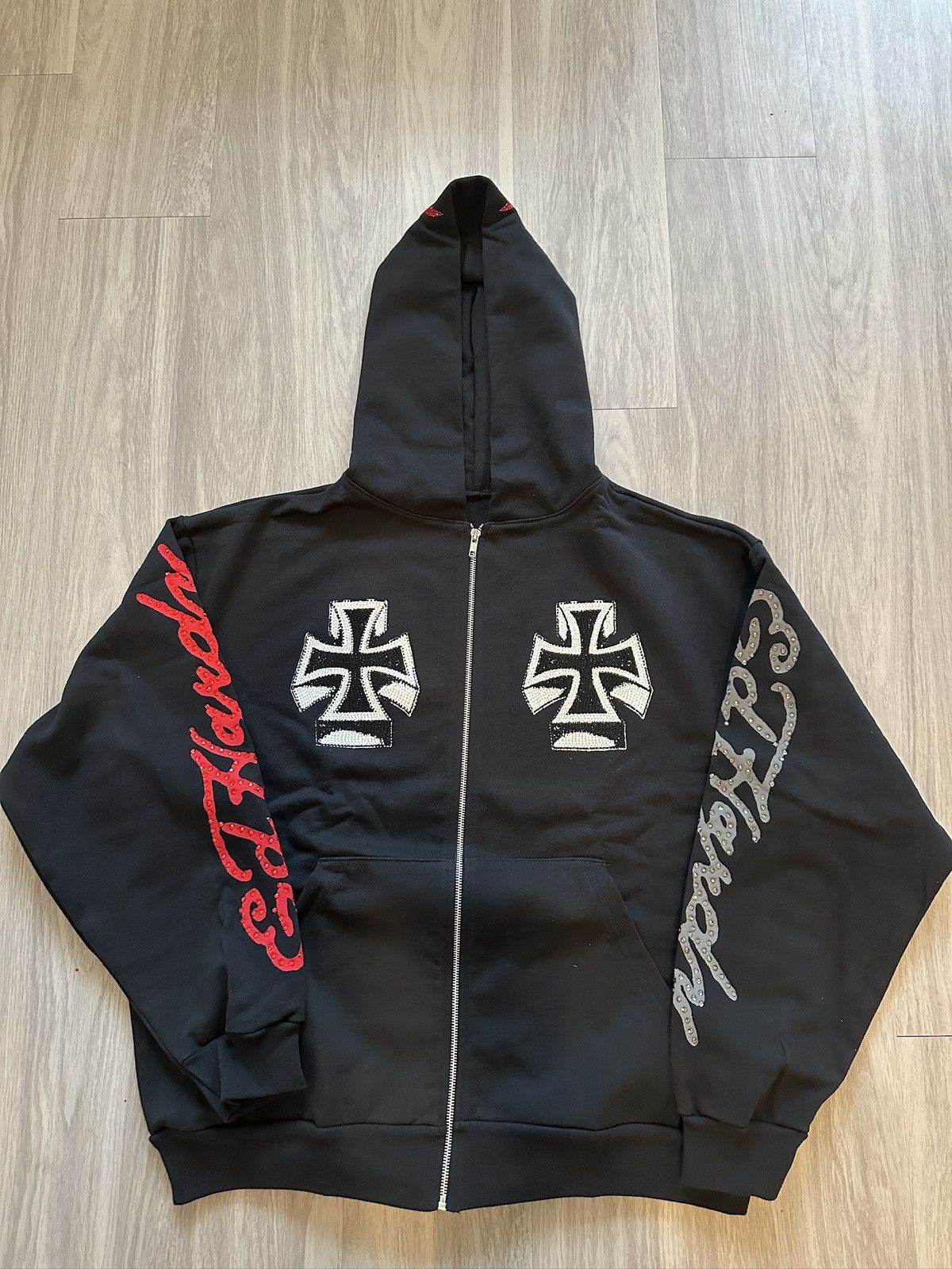 Ed Hardy × Ken Carson Ed Hardy by Ken Carson Zip Up Hoodie Black ...