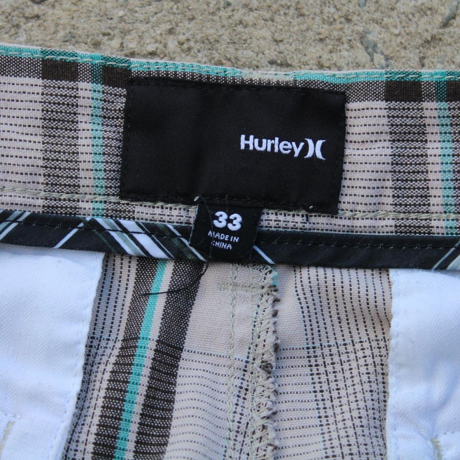 Hurley Y2K Tan / Blue Plaid Hurley Skater Board Shorts Size US 33 - 3 Thumbnail