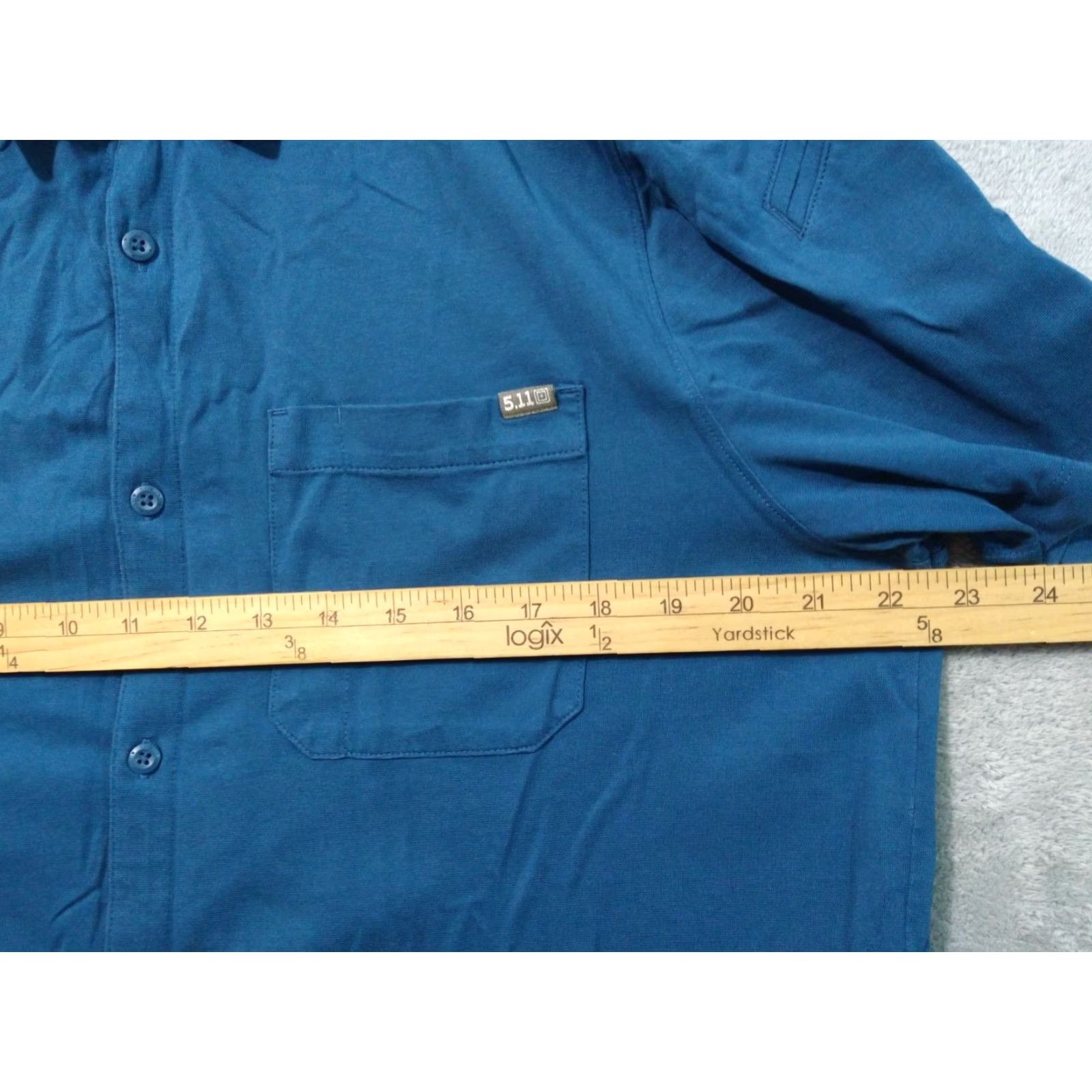 Vintage 5.11 Tactical Shirt Mens L Blue Venture Short Sleeve Button Up Activewear Size US L / EU 52-54 / 3 - 4 Thumbnail