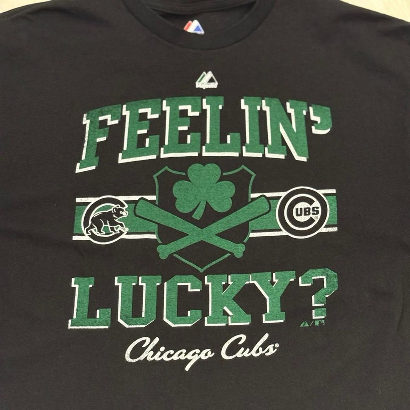 Majestic Majestic Chicago Cubs Feelin’ Lucky T-Shirt Size XL MLB Size US XL / EU 56 / 4 - 5 Thumbnail